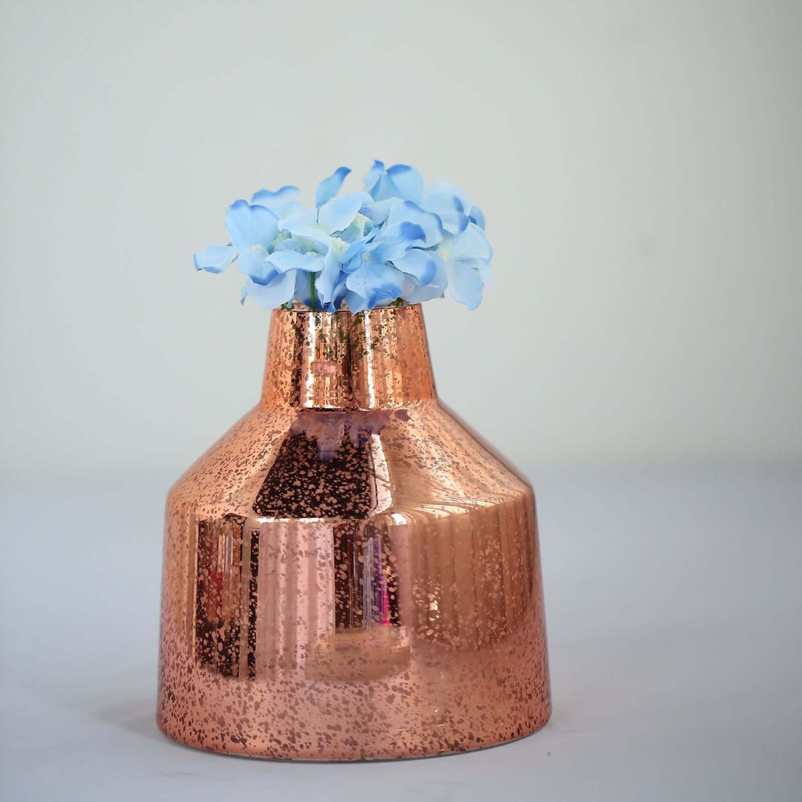 2-Pack Mercury Glass Vases Vessel Design 8" Rose Gold - Decorative Floral Wedding Centerpieces - Image 8