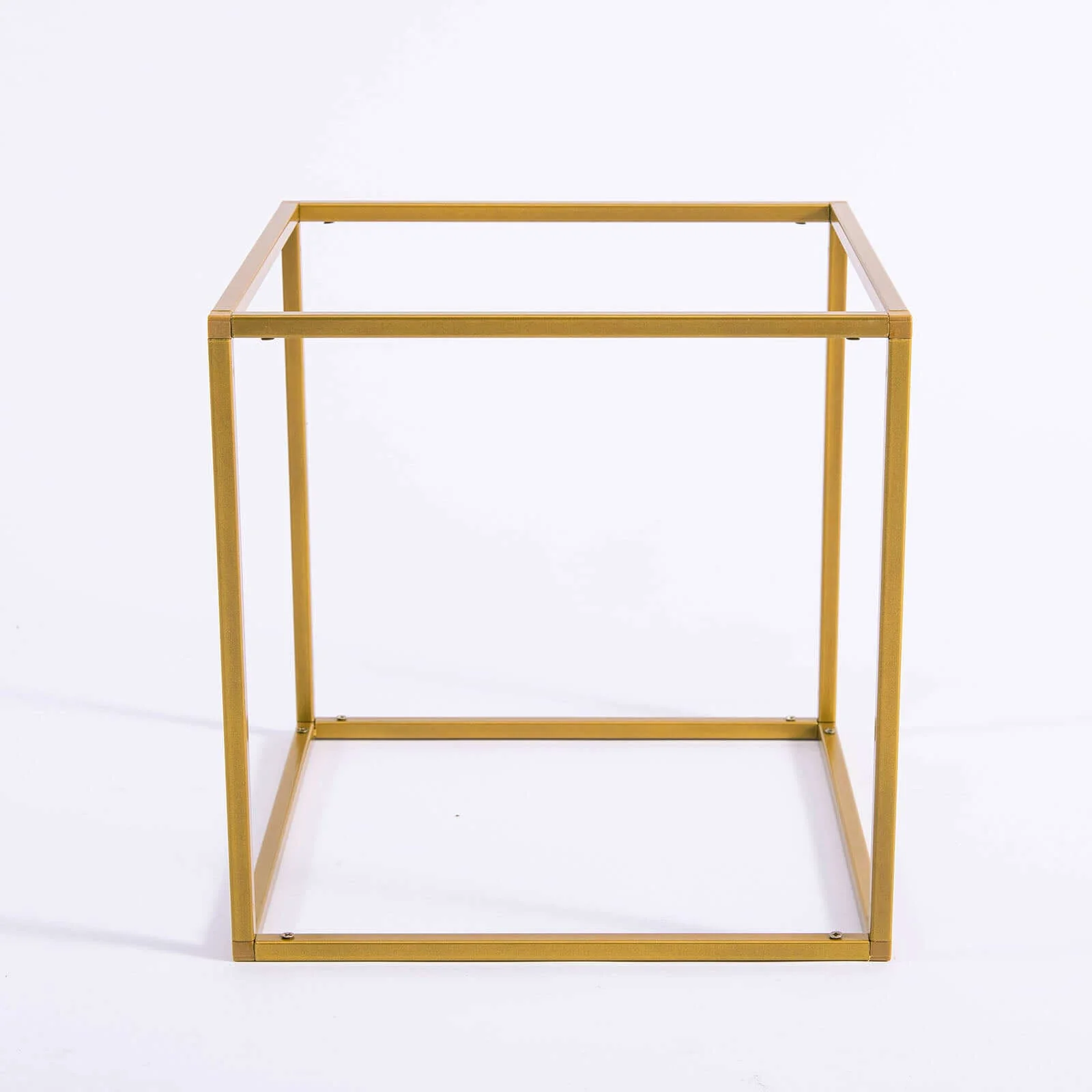 2-Pack Metal Flower Stands 12" Gold Square Frame Geometric Wedding Centerpieces - Durable Display - Image 8