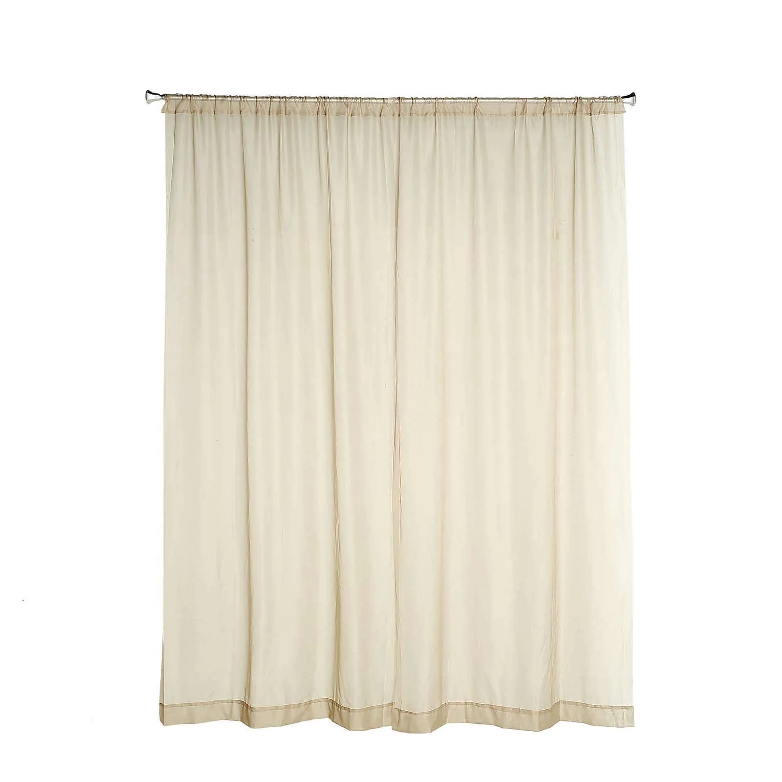 2 Pack 5ftx10ft Natural Chiffon Backdrop Drape Curtains, Durable Flame Resistant Sheer Organza Event Divider Panels With Rod Pockets - Image 8