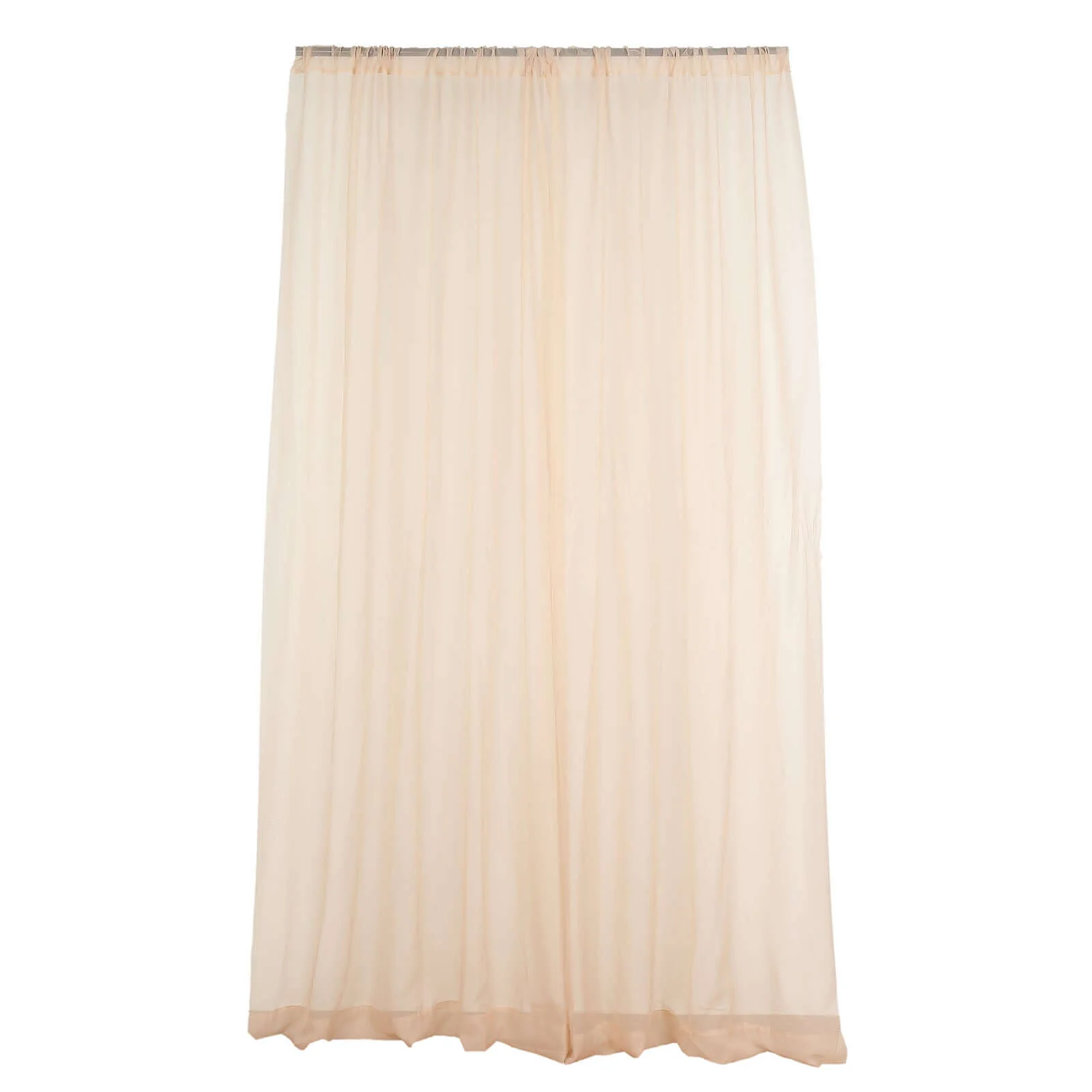 2 Pack 5ftx10ft Nude Chiffon Backdrop Drape Curtains, Durable Flame Resistant Sheer Organza Event Divider Panels With Rod Pockets - Image 6