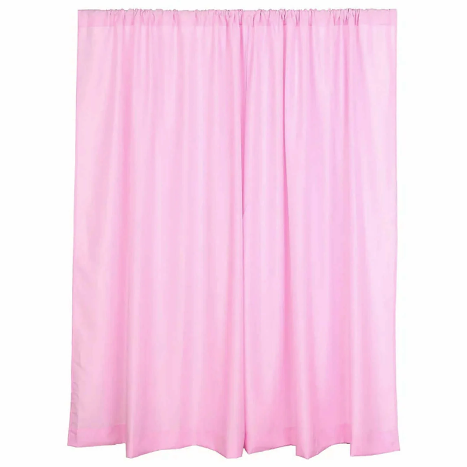 2 Pack 5ftx8ft Pink Polyester Backdrop Drape Curtains With Rod Pockets, Event Divider Panels 130GSM - Image 3