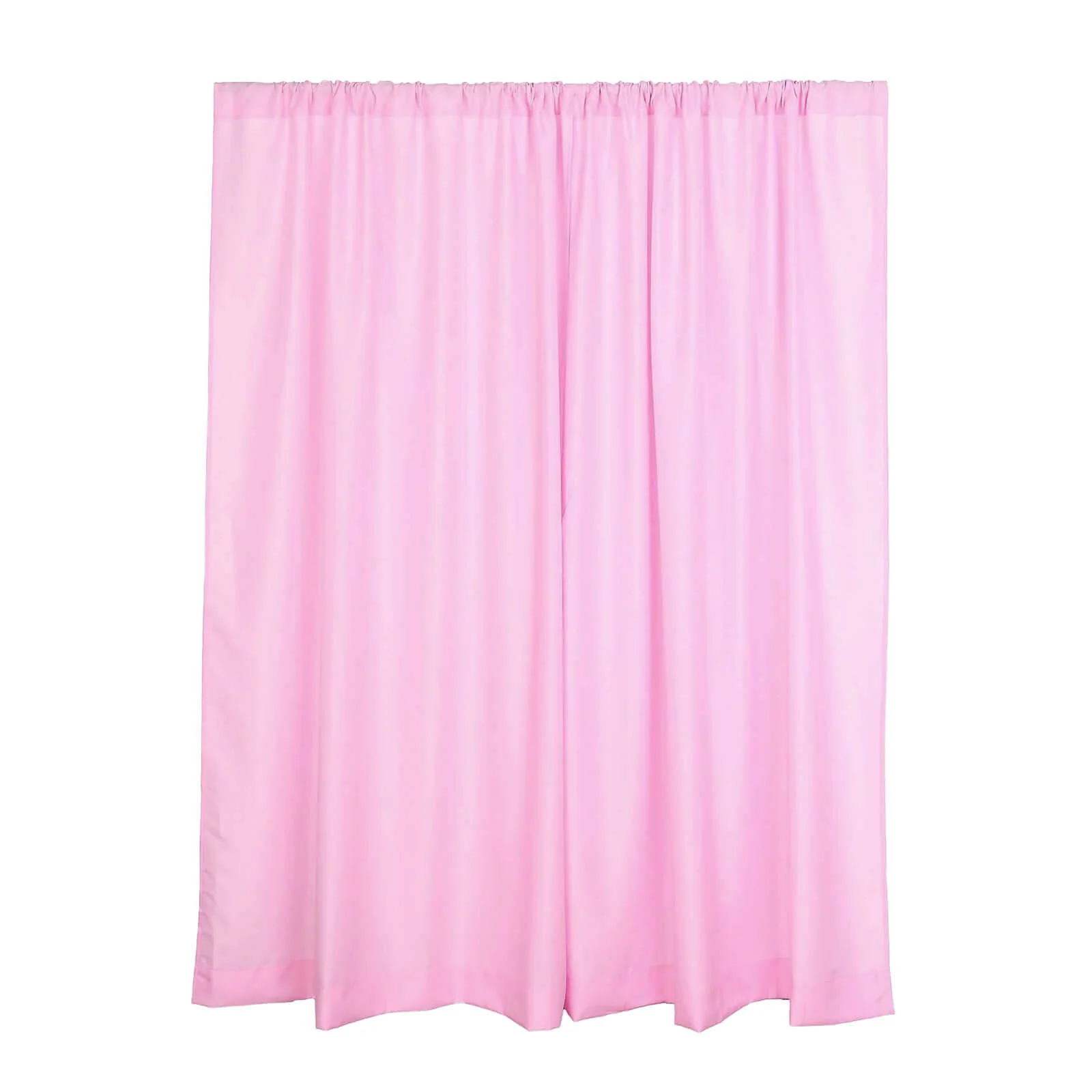 2 Pack 5ftx8ft Pink Polyester Backdrop Drape Curtains With Rod Pockets, Event Divider Panels 130GSM - Image 6