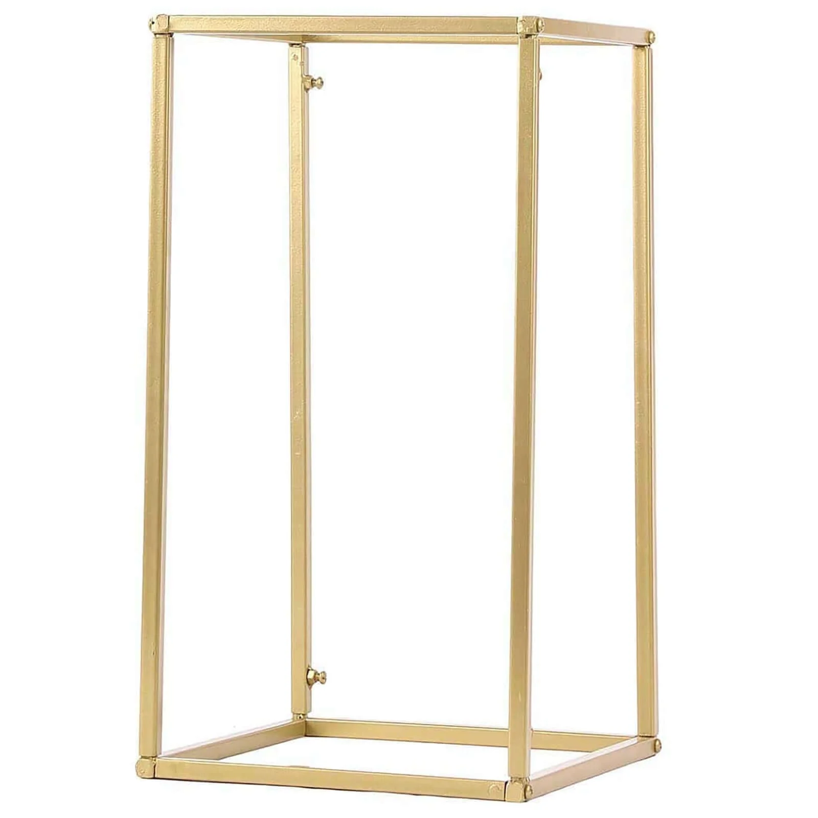 2-Pack Rectangular Gold Metal Wedding Flower Stand 16" Geometric Column Frame - Versatile Pedestal for Wedding Arrangements - Image 8