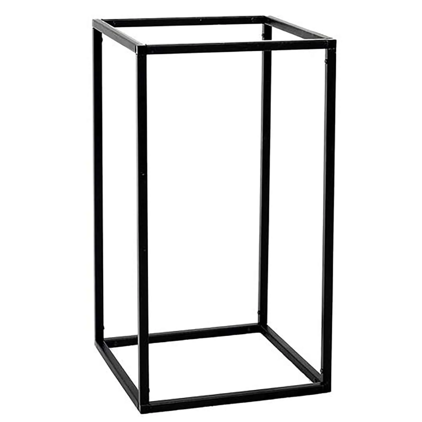 2-Pack Rectangular Matte Black Metal Wedding Flower Stand 16" Geometric Column Frame - Versatile Pedestal for Wedding Arrangements - Image 7