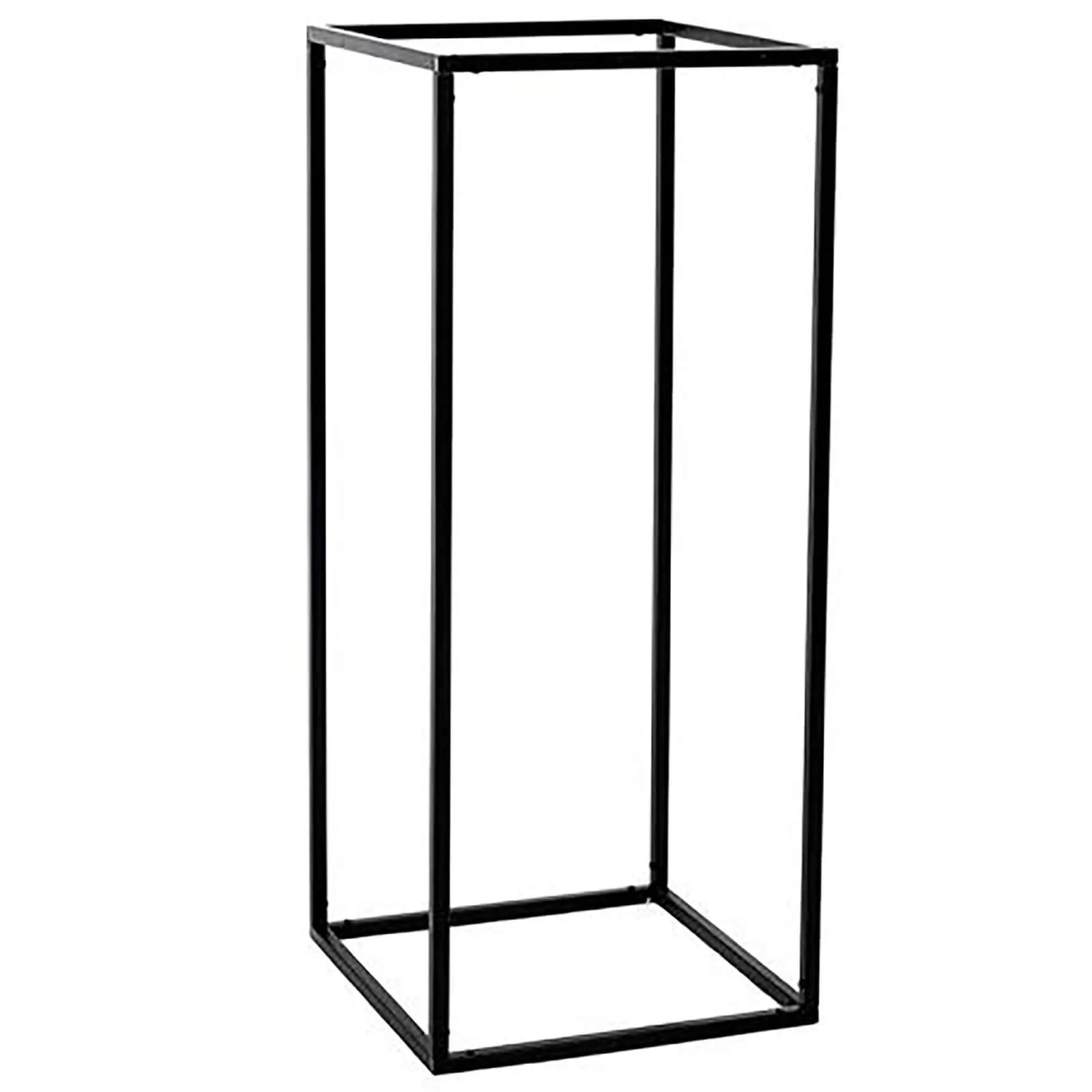 2-Pack Rectangular Matte Black Metal Wedding Flower Stand 24" Geometric Column Frame - Modern Floral Display for Event Decor - Image 6