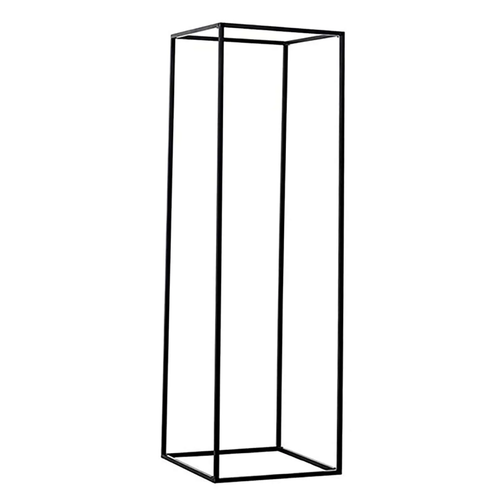 2-Pack Rectangular Matte Black Metal Wedding Flower Stand 40" Geometric Column Frame - Statement Floral Display for Grand Events - Image 6