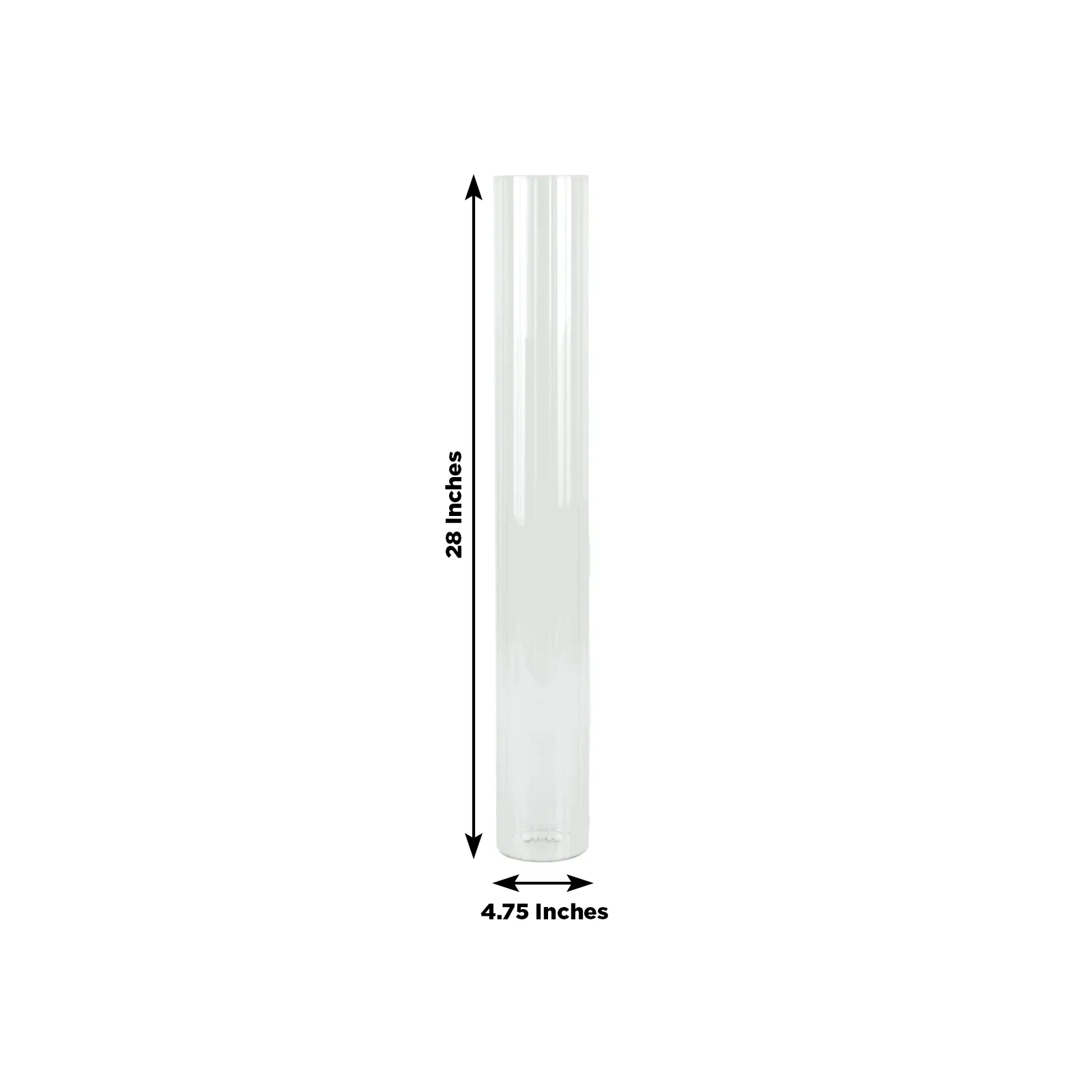 2 Pack Ribbed Cylinder Glass Vases – 28" Extra Tall Decorative Vases for Aisles, Reception Tables & Event Venues - Image 3