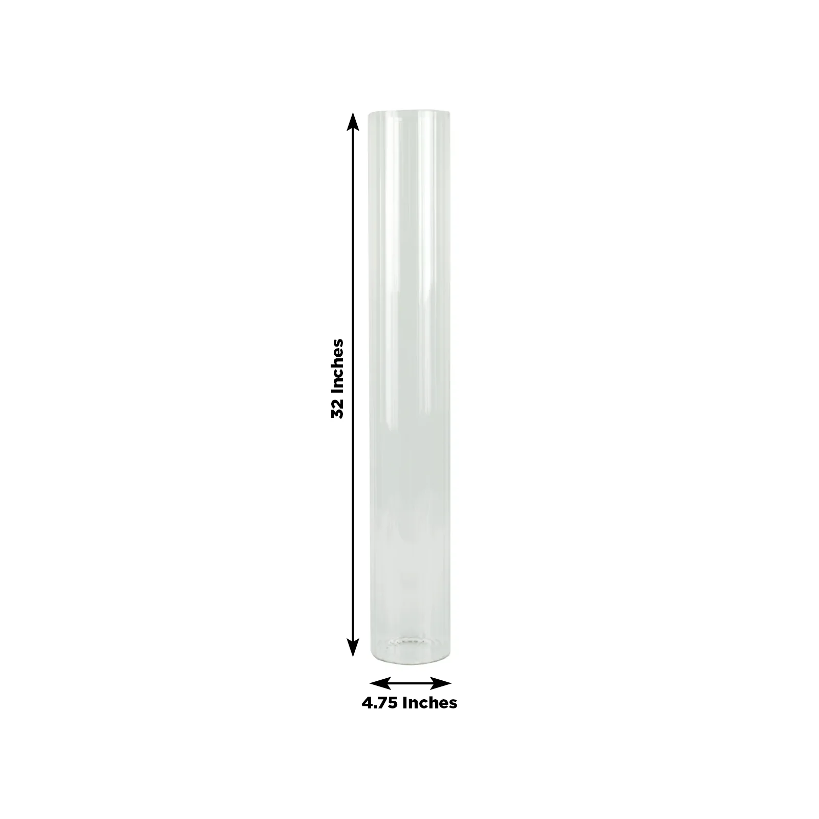 2 Pack Ribbed Cylinder Floor Vases – 32" Tall Clear Glass Vases for Event Aisles, Entryways & Wedding Decor - Image 3