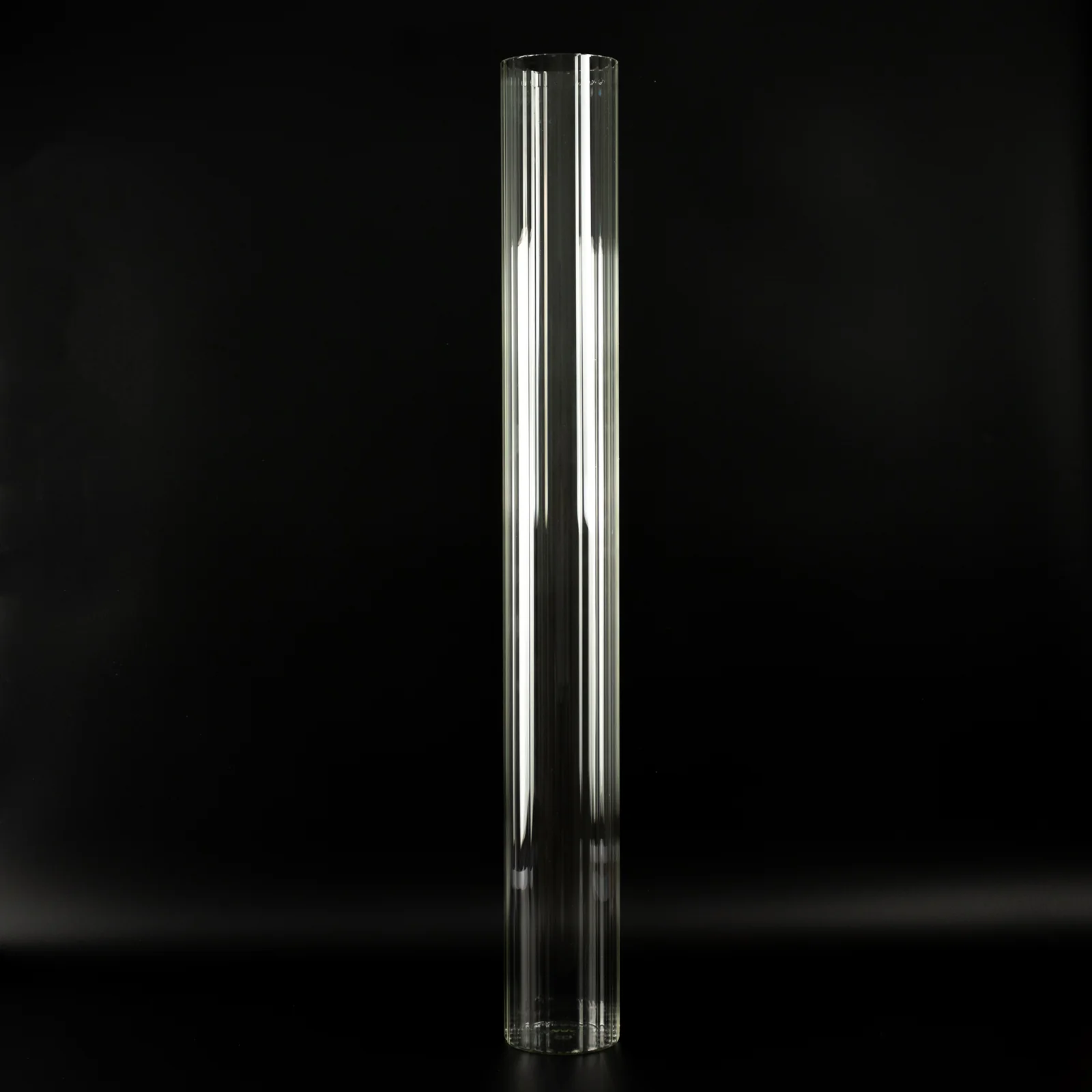 2 Pack Ribbed Cylinder Floor Vases – 40" Tall Oversized Clear Glass Vases for Grand Venue Displays & Lobbies - Image 8