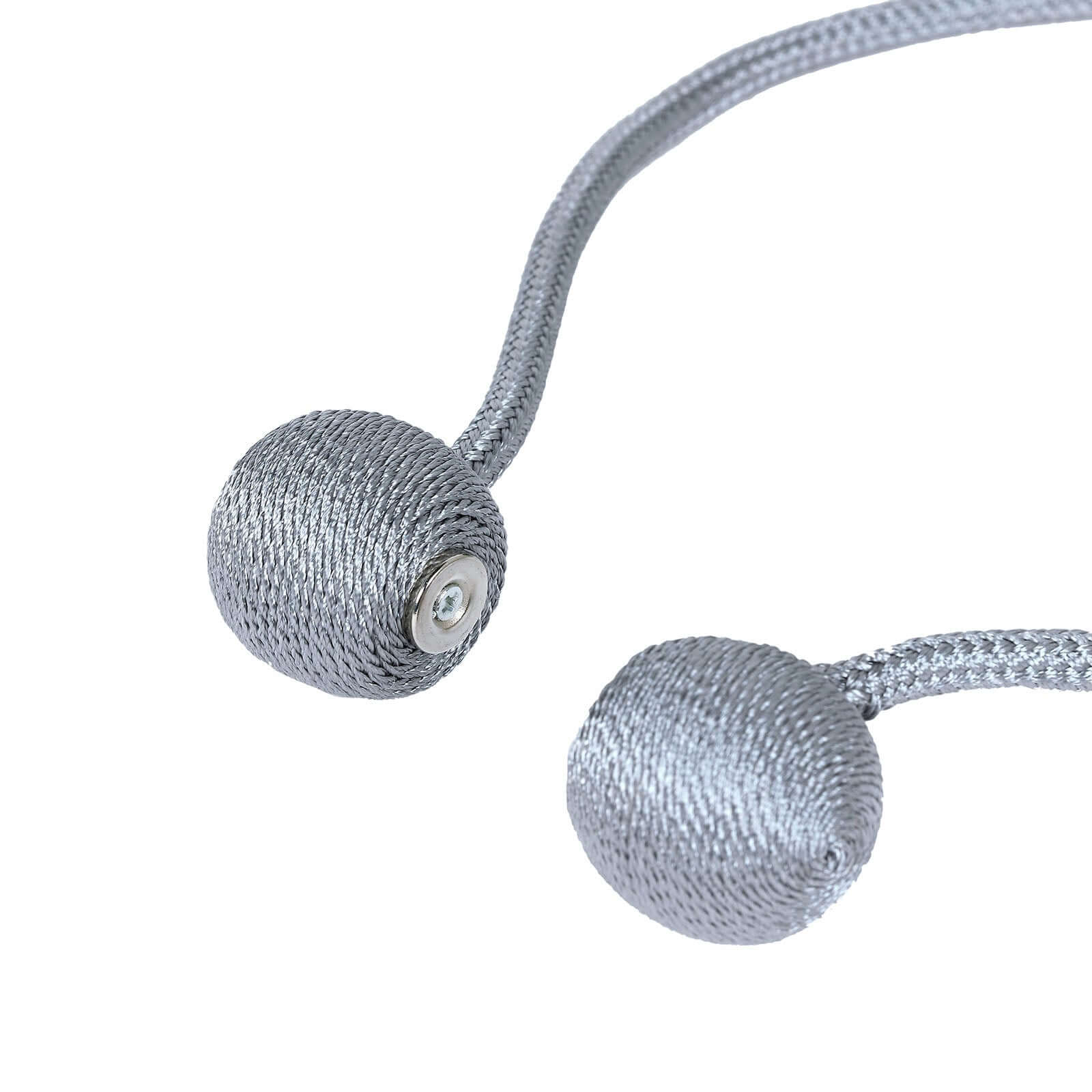 2 Pack Silver Magnetic Curtain Tie Backs For Window Drapes and Backdrop Panels - Image 10