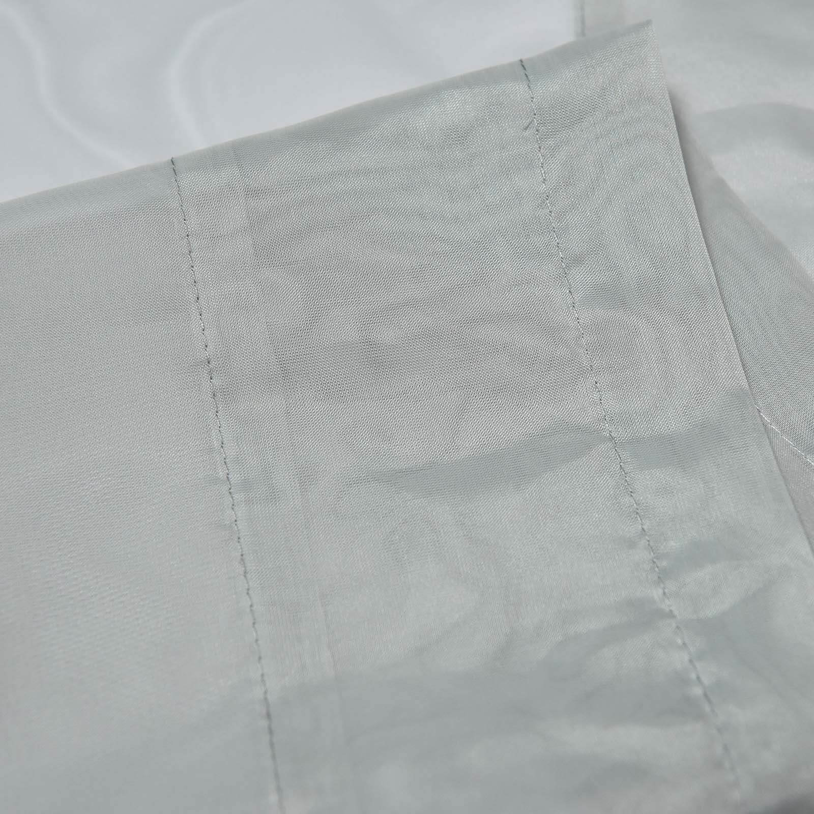 2 Pack Silver Sheer Organza Curtains With Rod Pocket Window Treatment Panels 52"x108" - Image 14