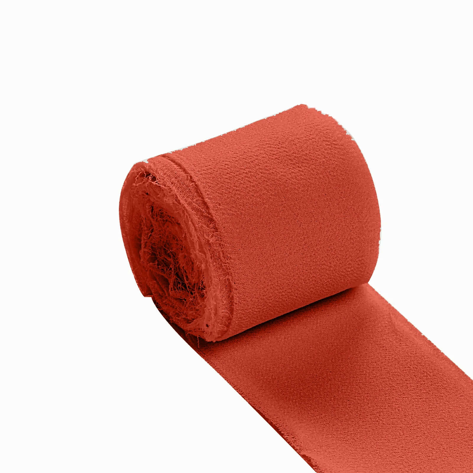 2 Pack Terracotta (Rust) Silk-Like Chiffon Ribbon Roll, DIY Wedding Bouquet Linen Wrap 6yds - Image 13