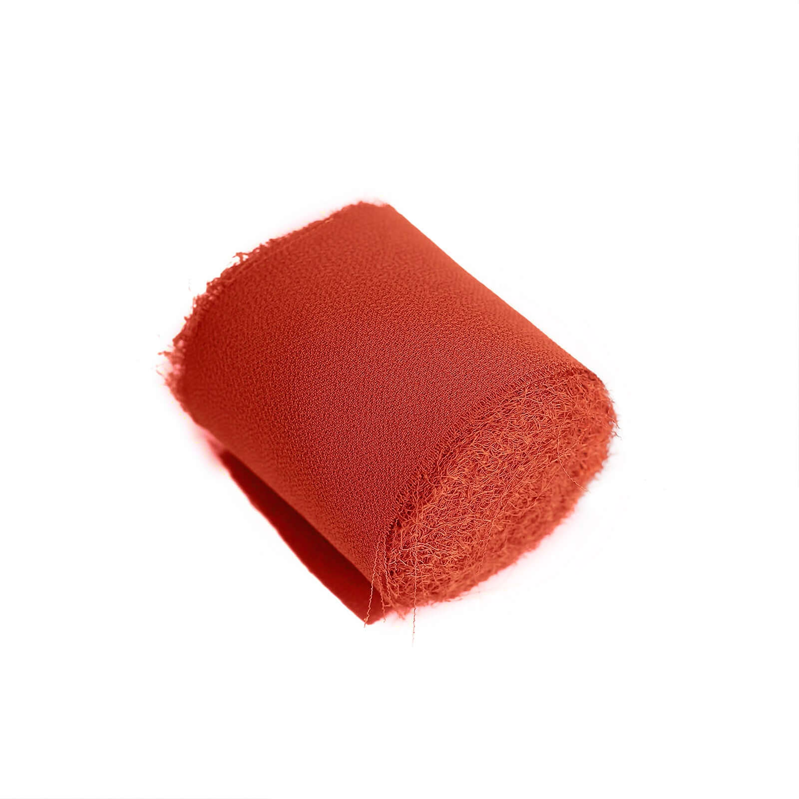 2 Pack Terracotta (Rust) Silk-Like Chiffon Ribbon Roll, DIY Wedding Bouquet Linen Wrap 6yds - Image 7