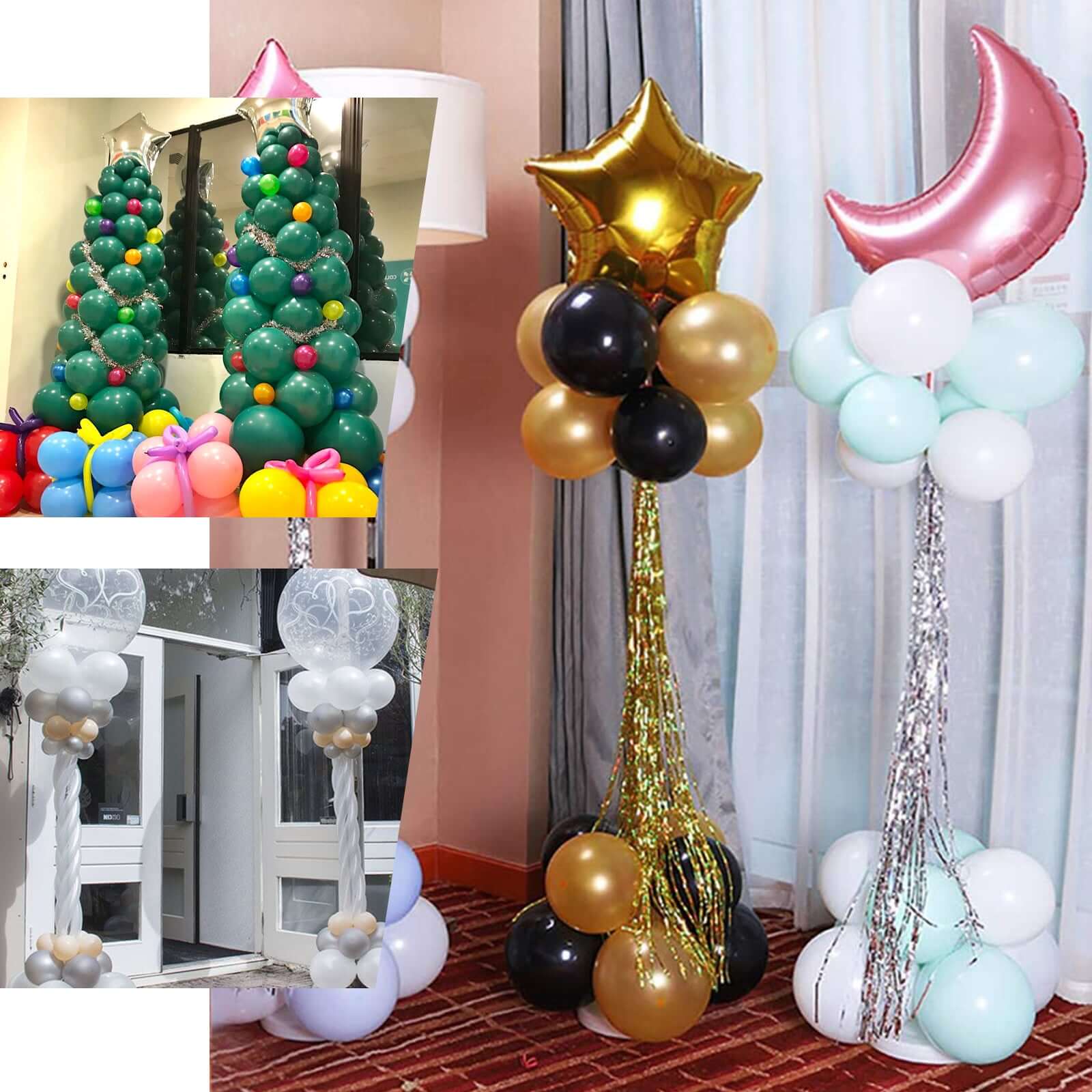 2 Pack White Balloon Column Stand Kit, Balloon Towers - 8ft - Image 5