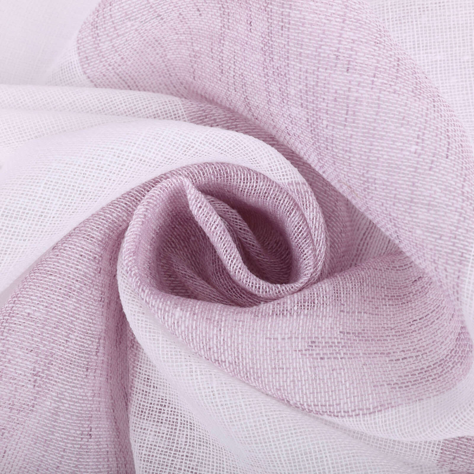 2 Pack White/Lavender Lilac Cabana Print Faux Linen Curtain Panels With Chrome Grommet 52"x84" - Image 8