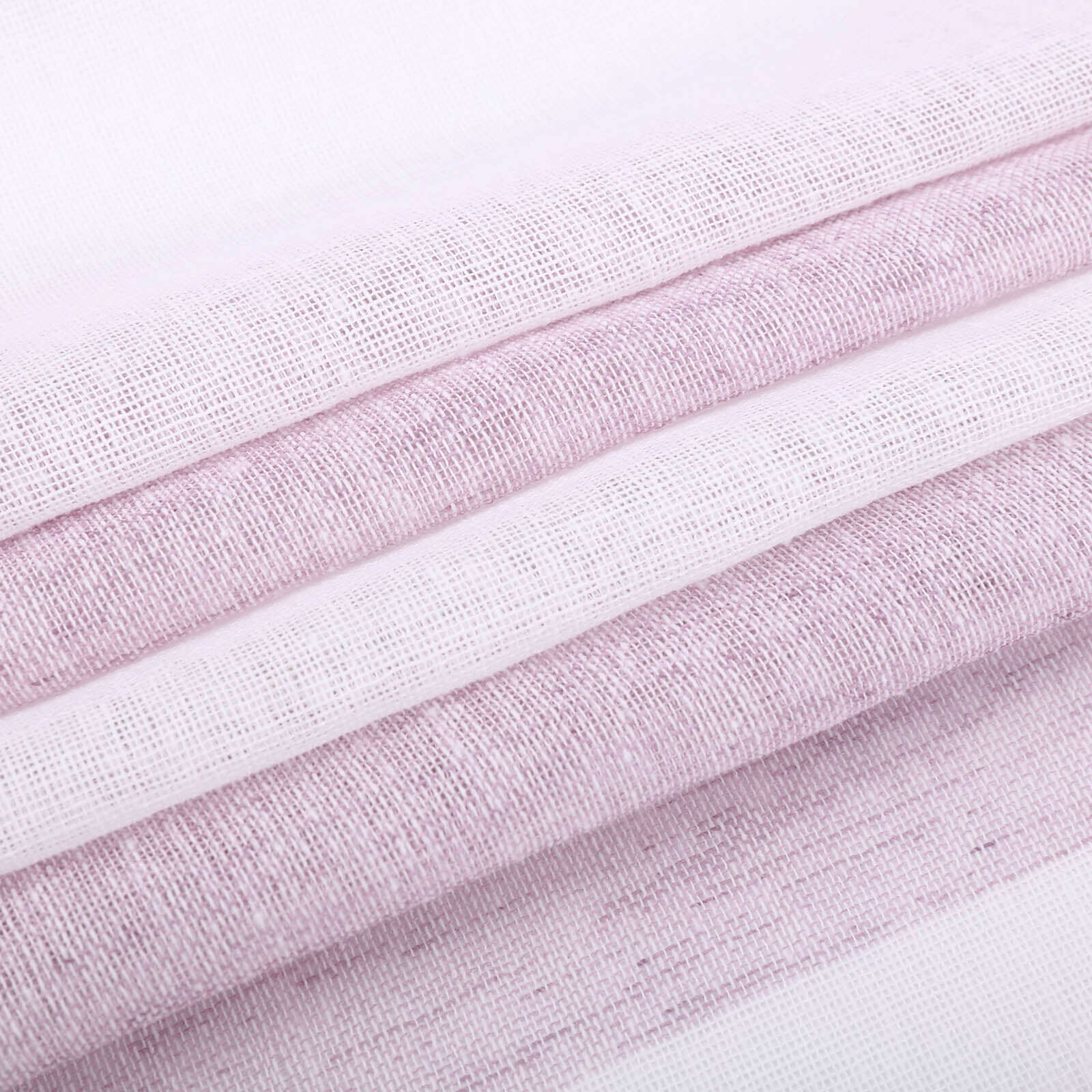 2 Pack White/Lavender Lilac Cabana Print Faux Linen Curtain Panels With Chrome Grommet 52"x84" - Image 9