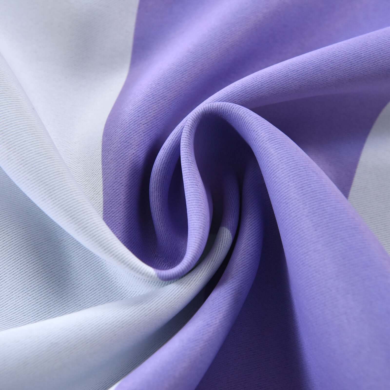 2 Pack White/Lavender Lilac Cabana Stripe Thermal Blackout Curtains With Chrome Grommet Window Treatment Panels 52"x108" - Image 6
