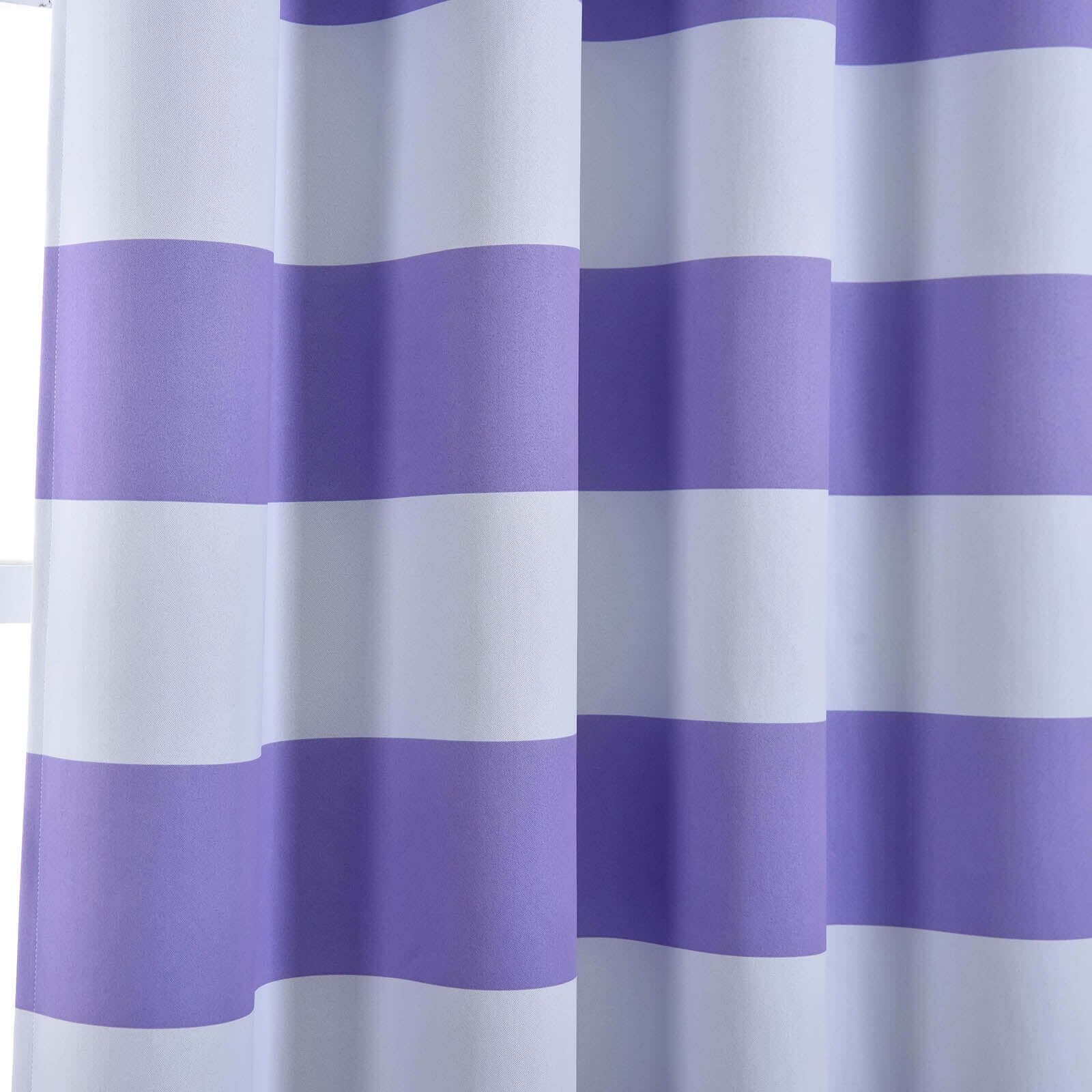 2 Pack White/Lavender Lilac Cabana Stripe Thermal Blackout Curtains With Chrome Grommet Window Treatment Panels 52"x108" - Image 7