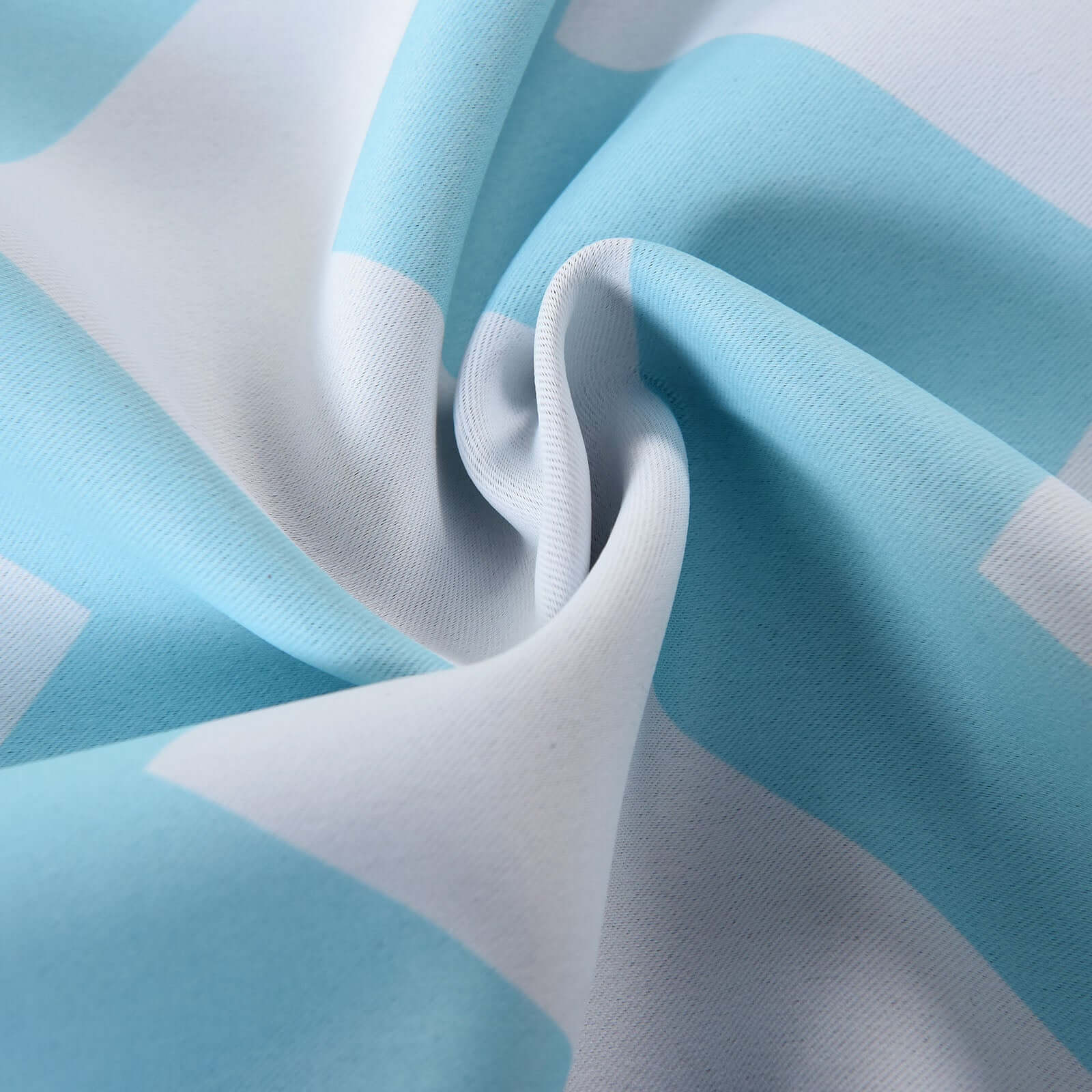 2 Pack White/Light Blue Chevron Print Blackout Window Curtain Grommet Panels, Noise Cancelling Curtains 52"x108" - Image 9