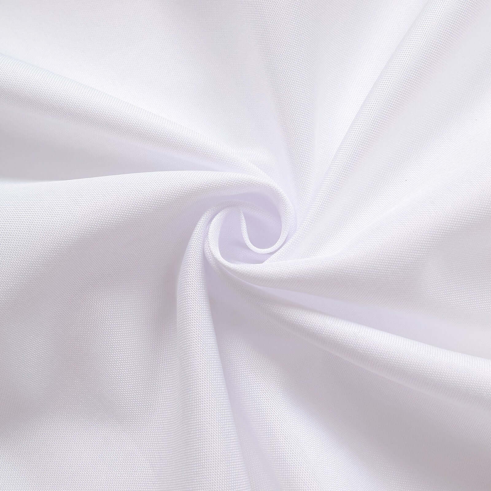 2 Pack 5ftx8ft White Polyester Backdrop Drape Curtains With Rod Pockets, Event Divider Panels 130GSM - Image 8
