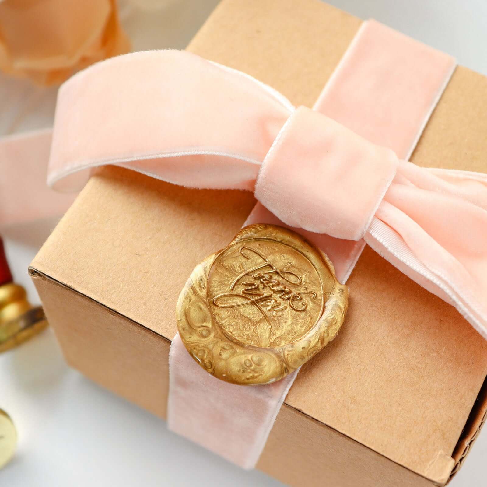 2 Set Wax Seal Stamp Kit Party Favors, Gold Silver "With Love" and "Thank You" Wax Stamp, Wedding Invitation Envelope Letters Mailing Crafts Set - Image 12