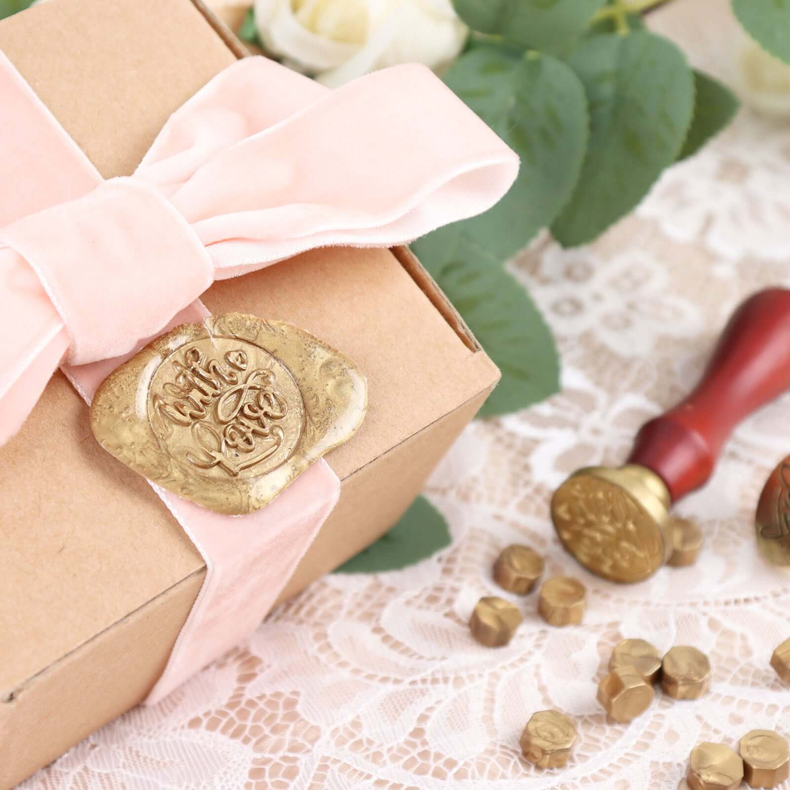 2 Set Wax Seal Stamp Kit Party Favors, Gold Silver "With Love" and "Thank You" Wax Stamp, Wedding Invitation Envelope Letters Mailing Crafts Set - Image 19