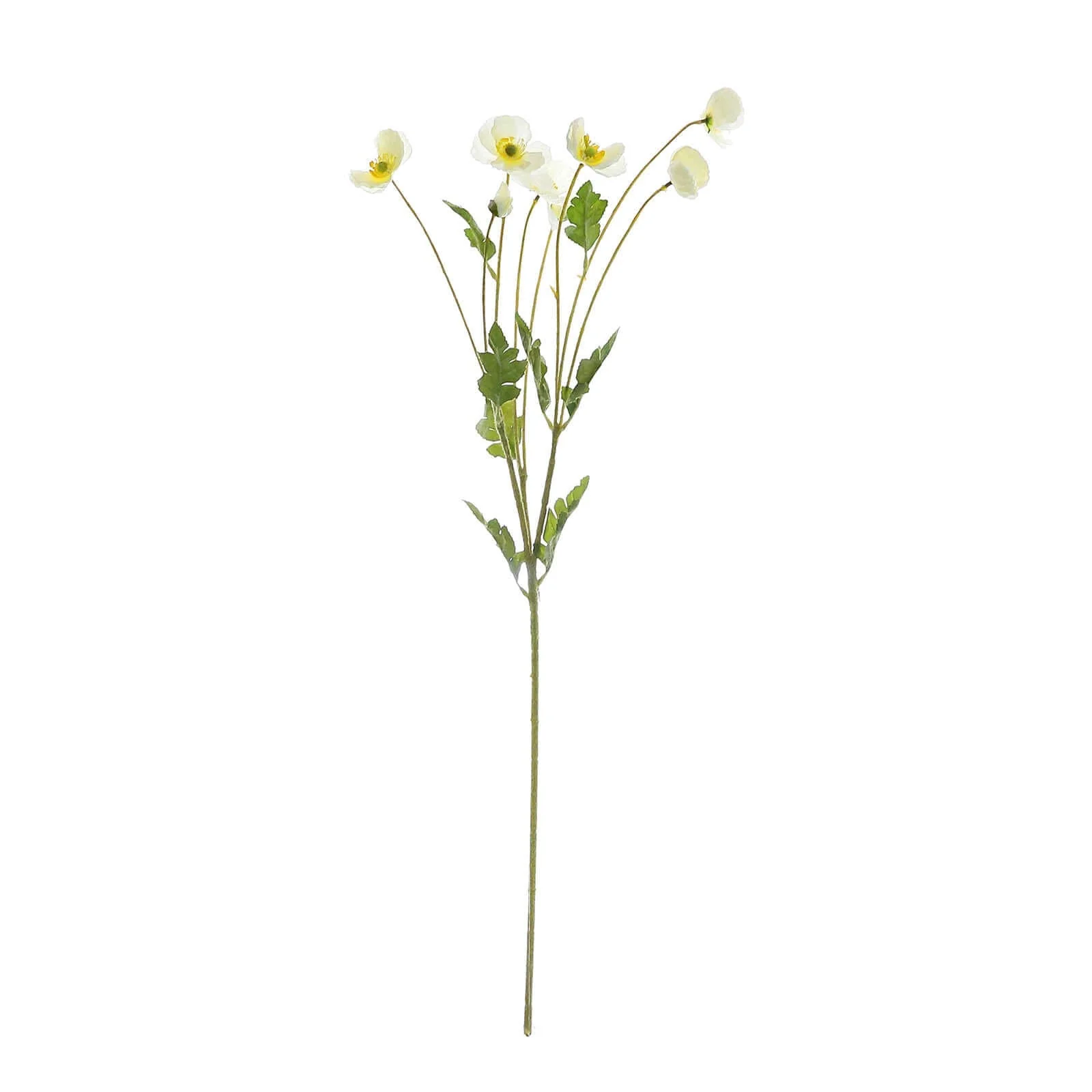 2 Stems Ivory Artificial Silk Poppy Flower Bouquet Bushes 33" - Image 6