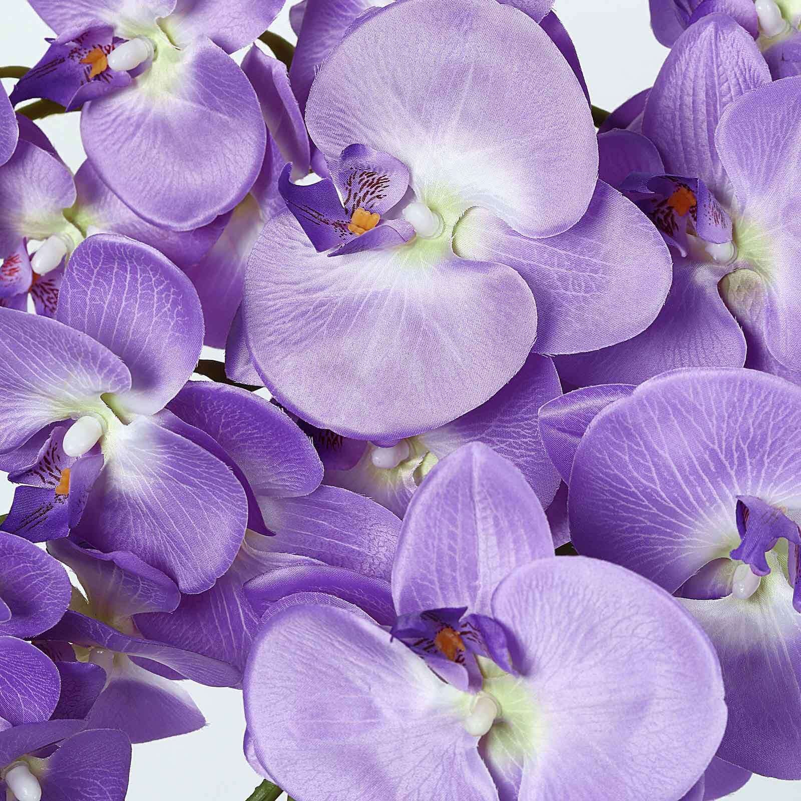 2 Stems Lavender Lilac Artificial Silk Orchid Flower Bouquets 40" Tall - Image 8