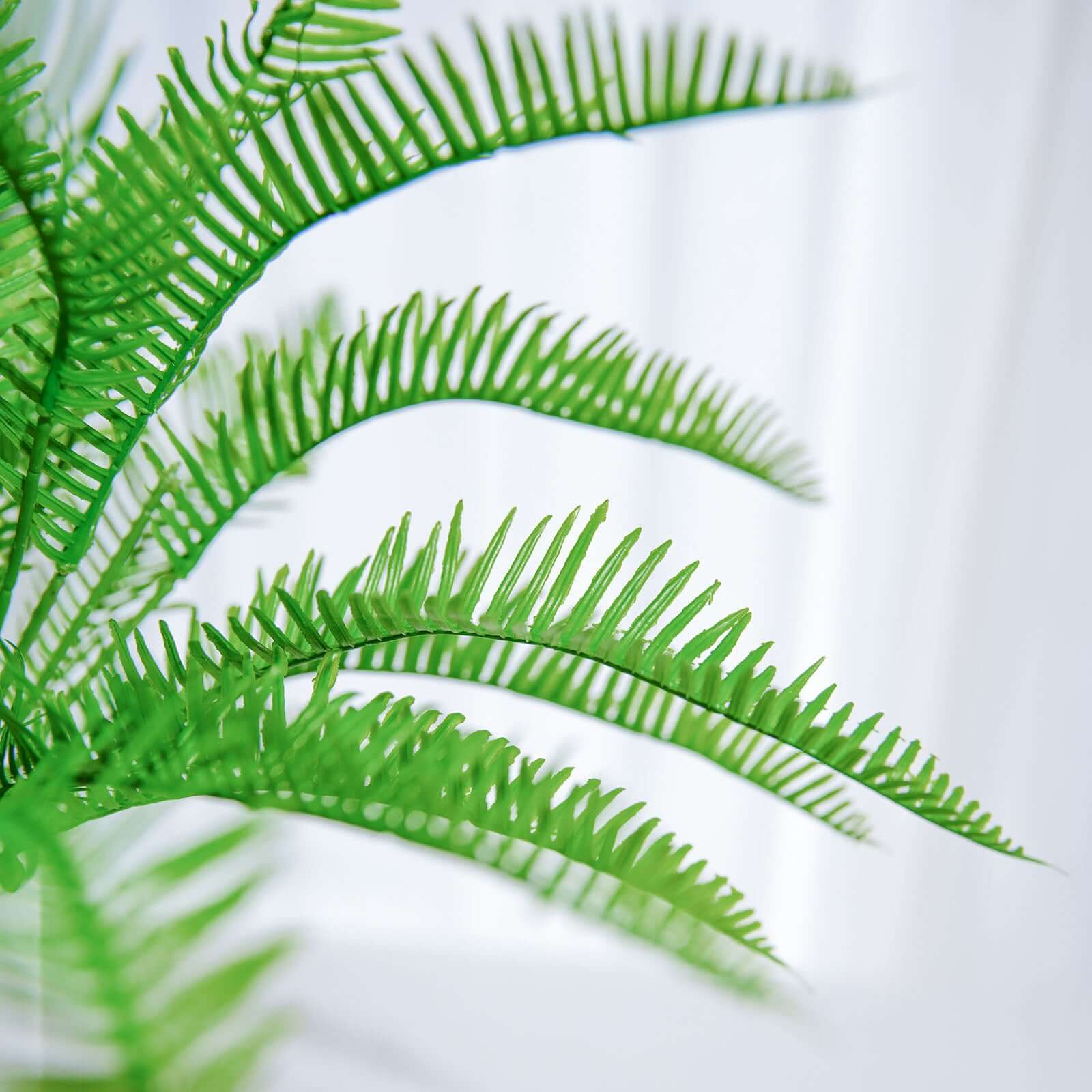 2 Stems Artificial Green Cycas Fern Leaf Indoor Bushes, Faux Plants - Image 11