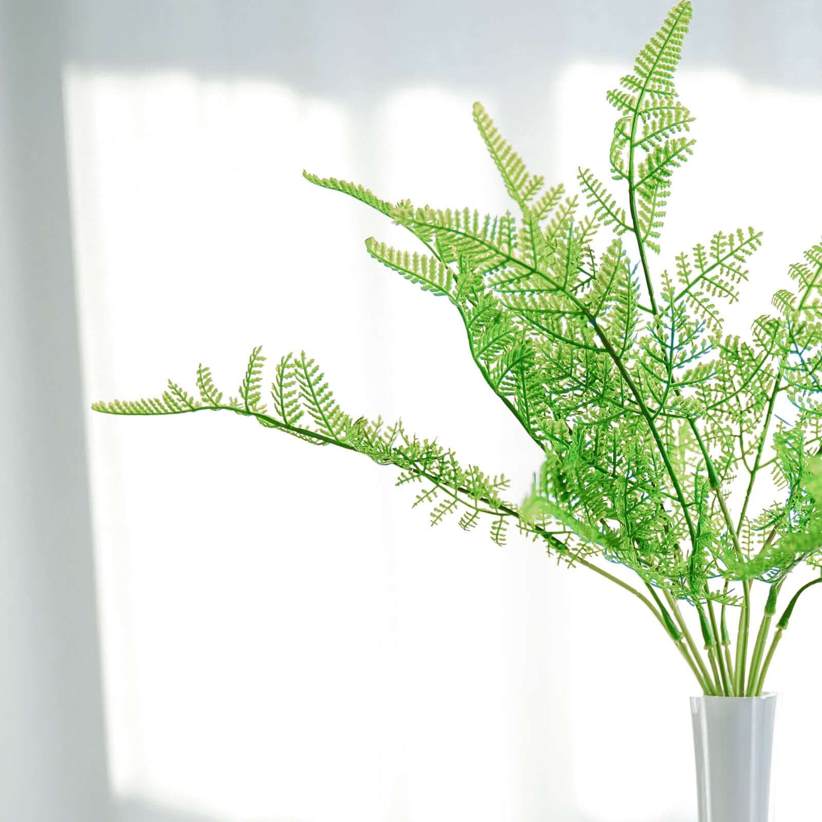 2 Stems Green Artificial Asparagus Fern Leaf Plant Indoor Faux Spray - Image 10