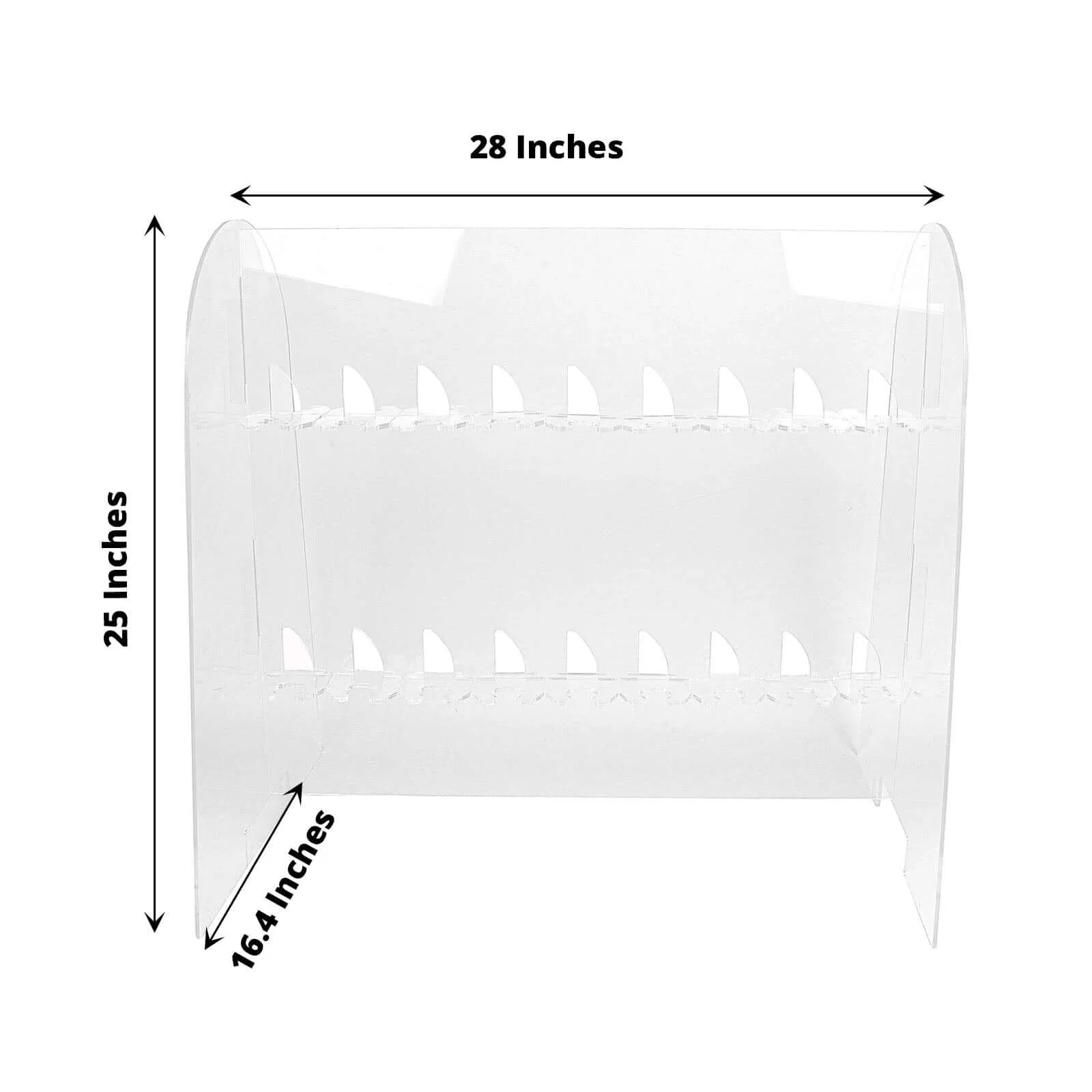2-Tier Acrylic Champagne Glass Holder Display Stand Table Top 25" - Image 3