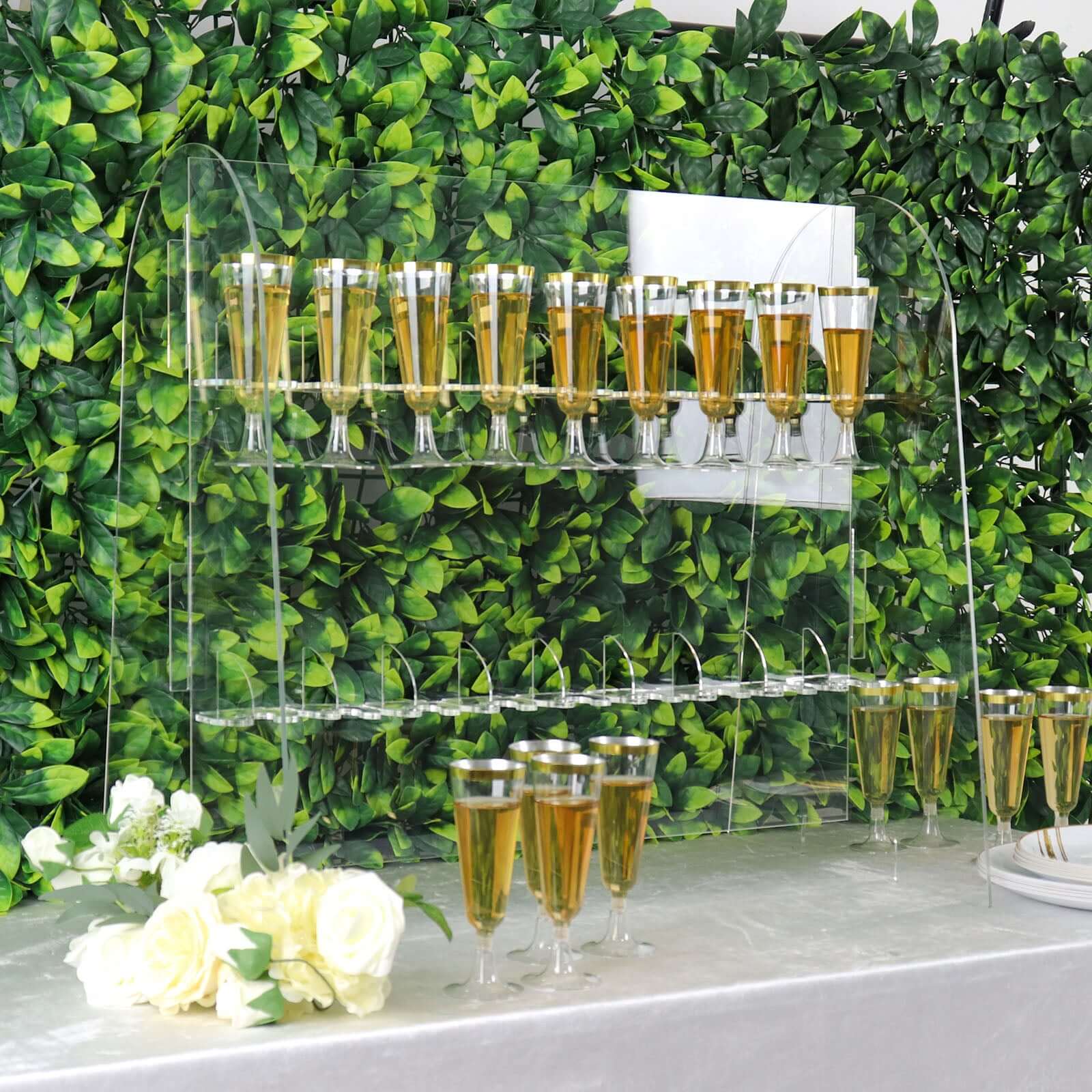 2-Tier Acrylic Champagne Glass Holder Display Stand Table Top 25" - Image 5
