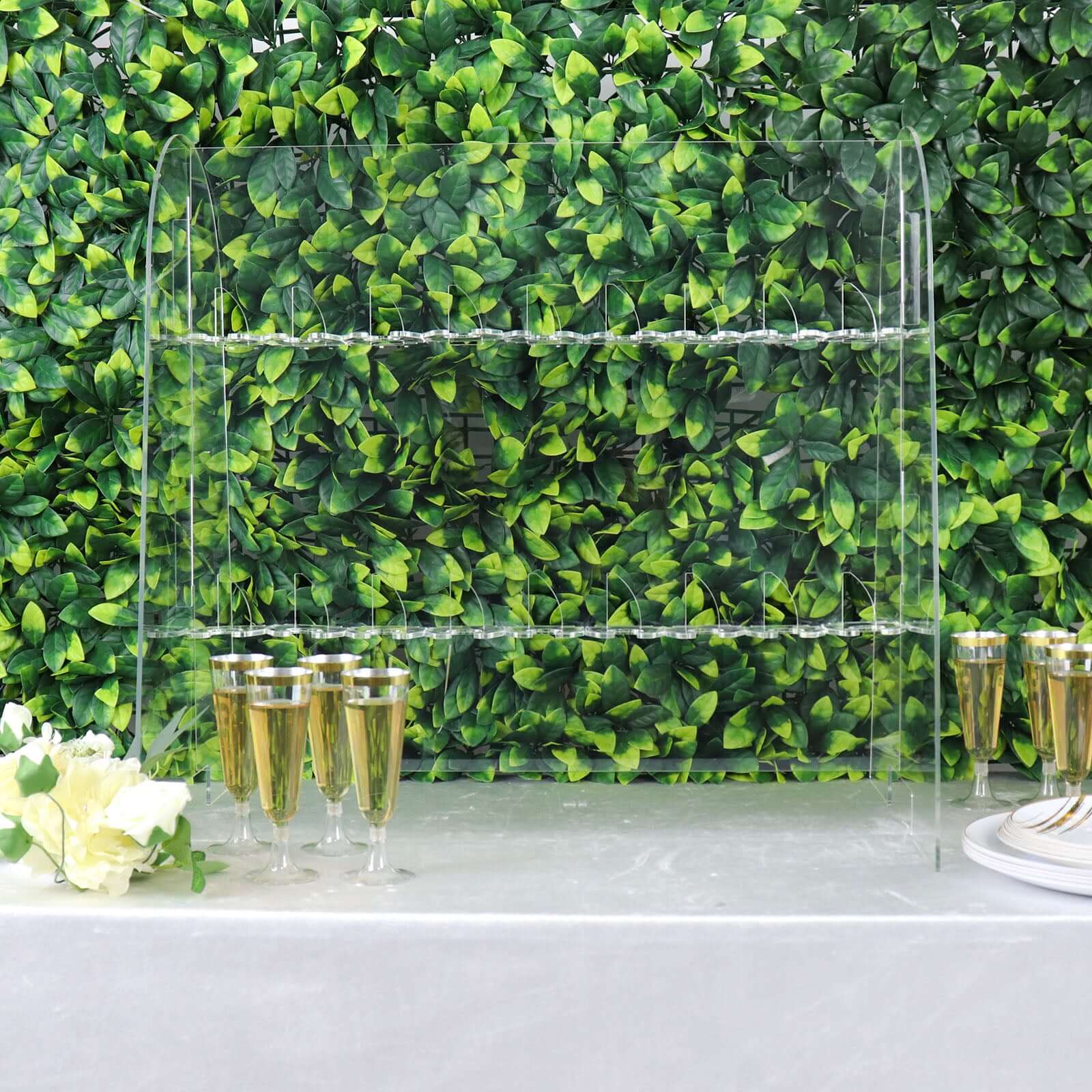 2-Tier Acrylic Champagne Glass Holder Display Stand Table Top 25" - Image 8