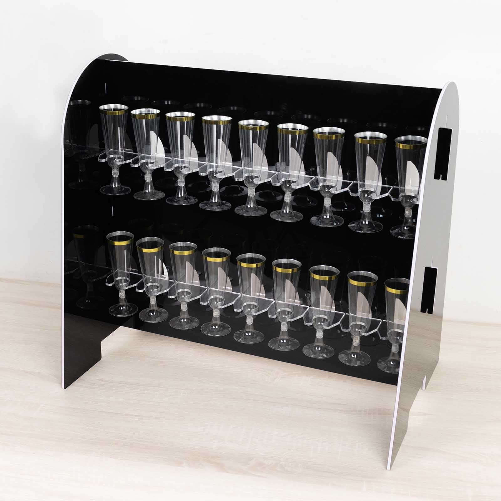 2-Tier Champagne Glass Holder Display Stand Table Top 25" in Glossy - Image 10