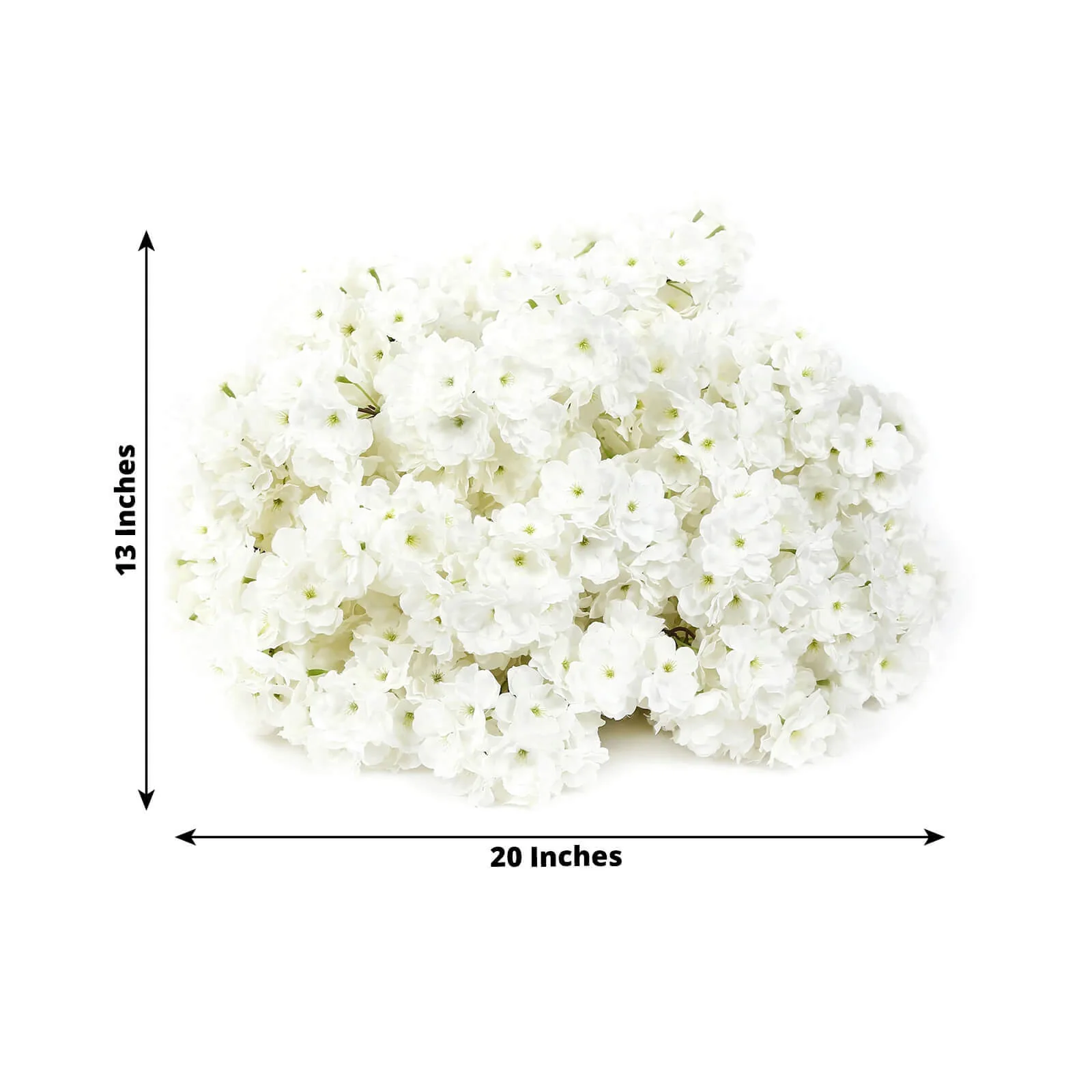 Pre-Arranged Artificial Cherry Blossom Wedding Centerpiece, 20" White Silk Flower Ball Arrangement for Event & Table Décor - Image 3
