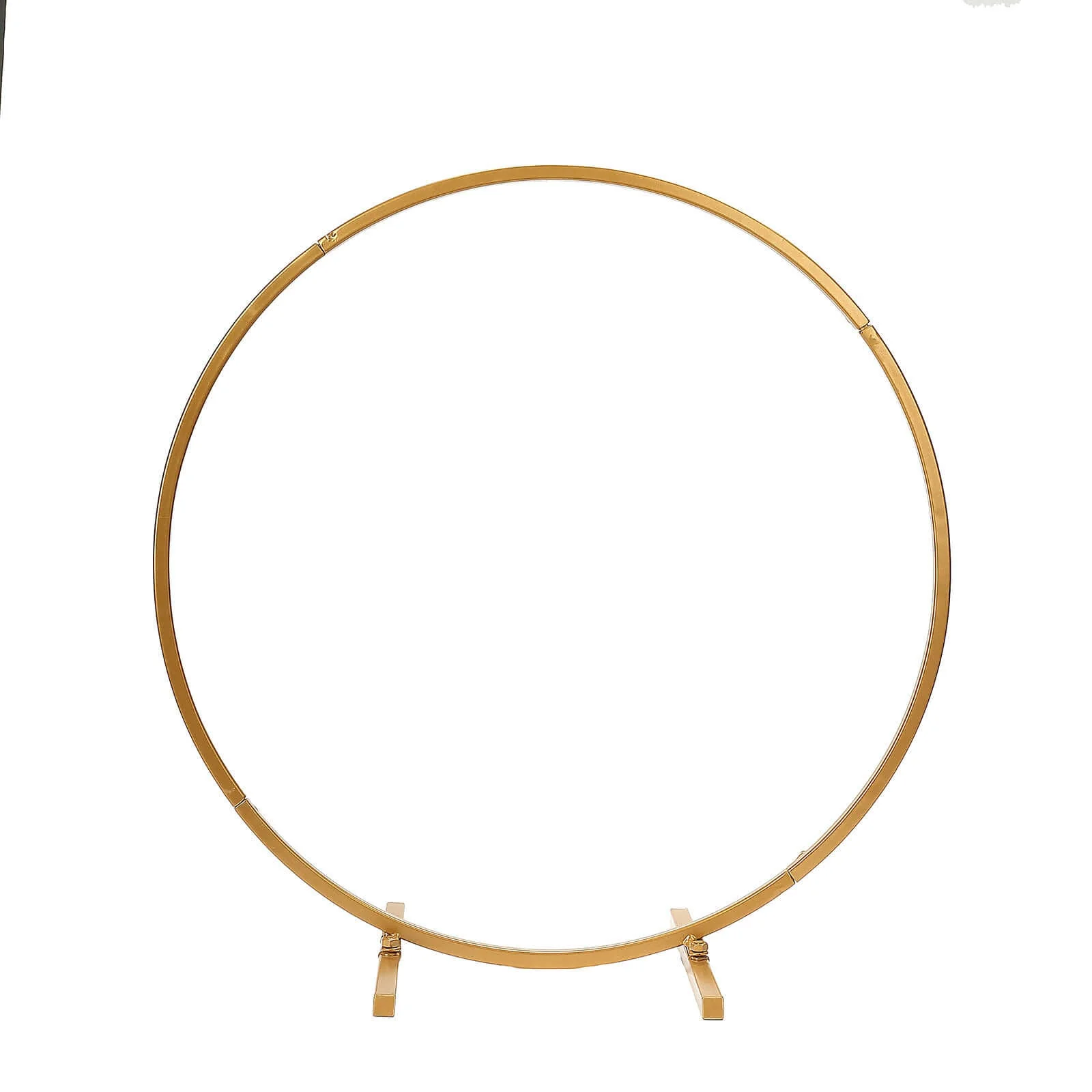 Gold Round Arch Wedding Centerpiece, Metal Hoop Wreath Tabletop Decor 20" - Image 7