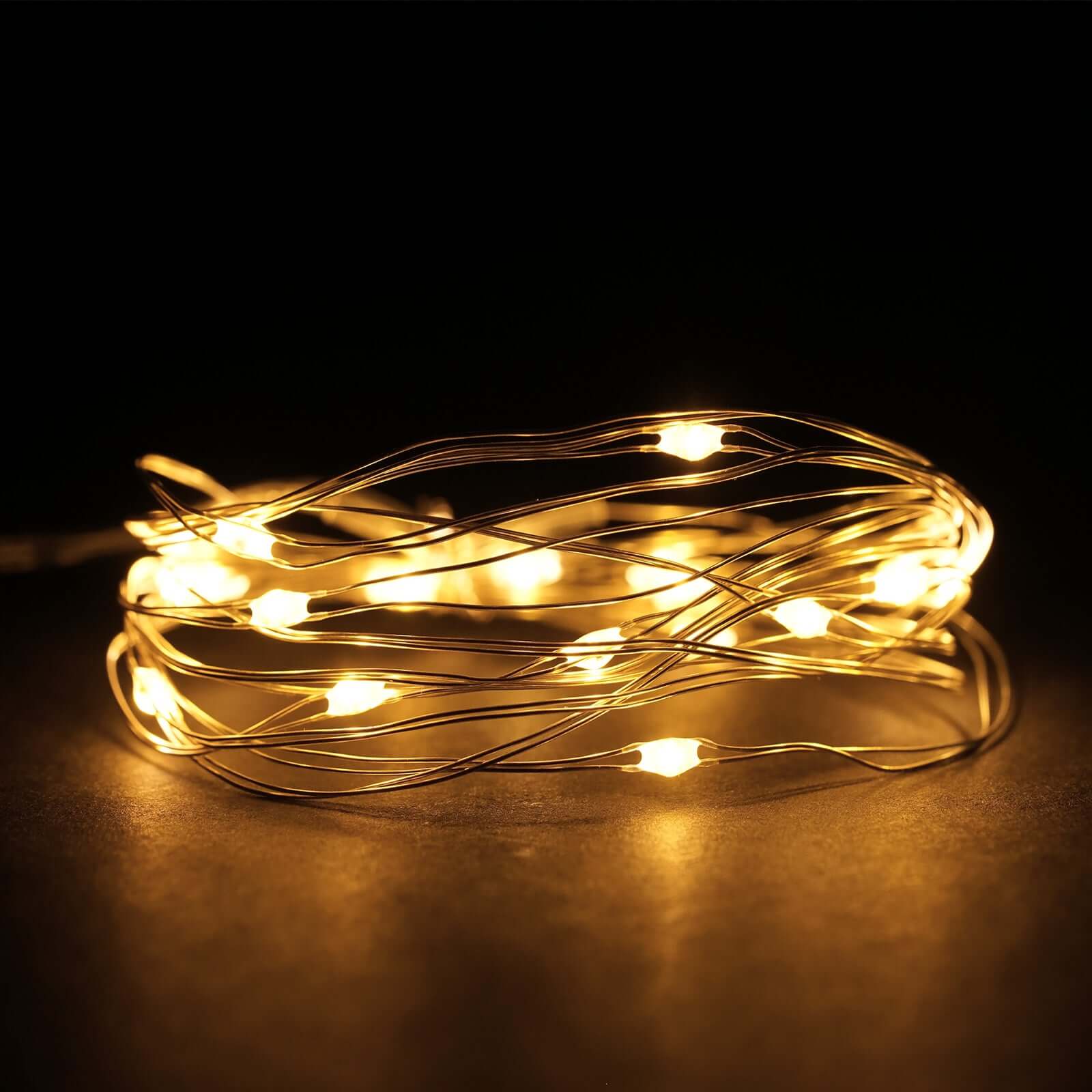20 LED Starry Bright String Lights 90" Micro Fairy Lights Clear - Battery Operated - Image 8