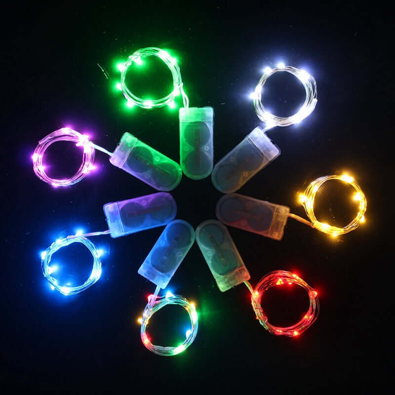 20 LED Starry Bright String Lights 90" Micro Fairy Lights Multicolor - Battery Operated - Image 8