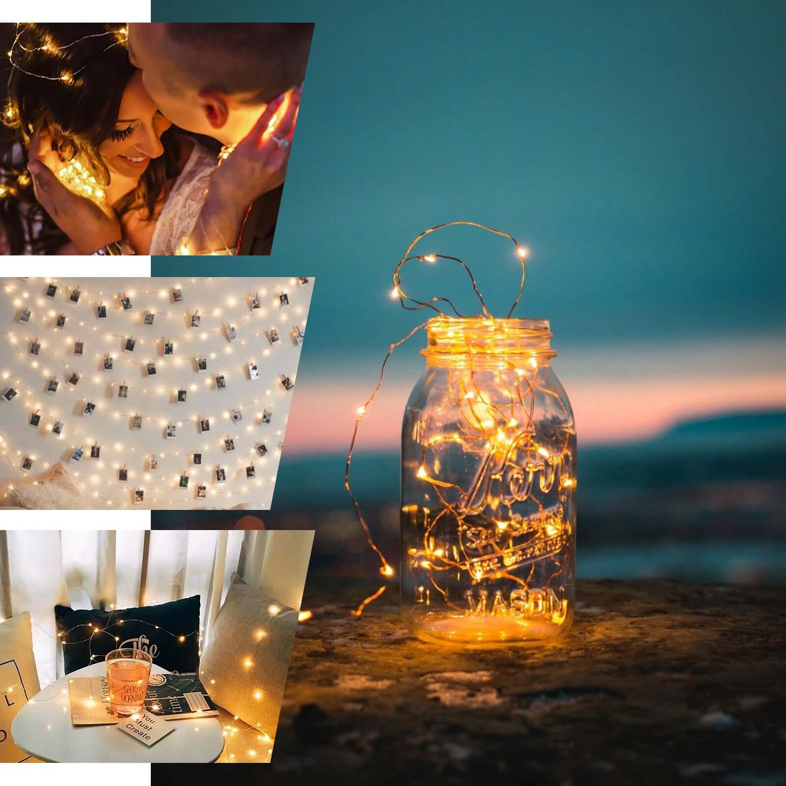 20 LED Starry Bright String Lights 90" Micro Fairy Lights White - Battery Operated for Party Décor - Image 5