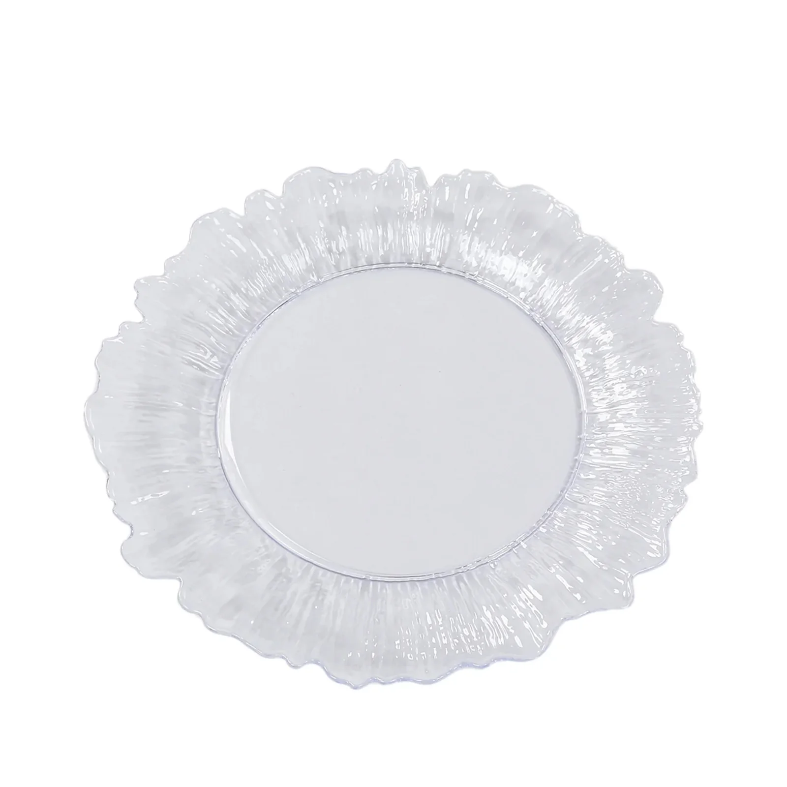 20-Pack Clear Reef Design Plastic Plates – 7" Dessert & Appetizer Party Plates – Elegant Disposable Tableware - Image 5