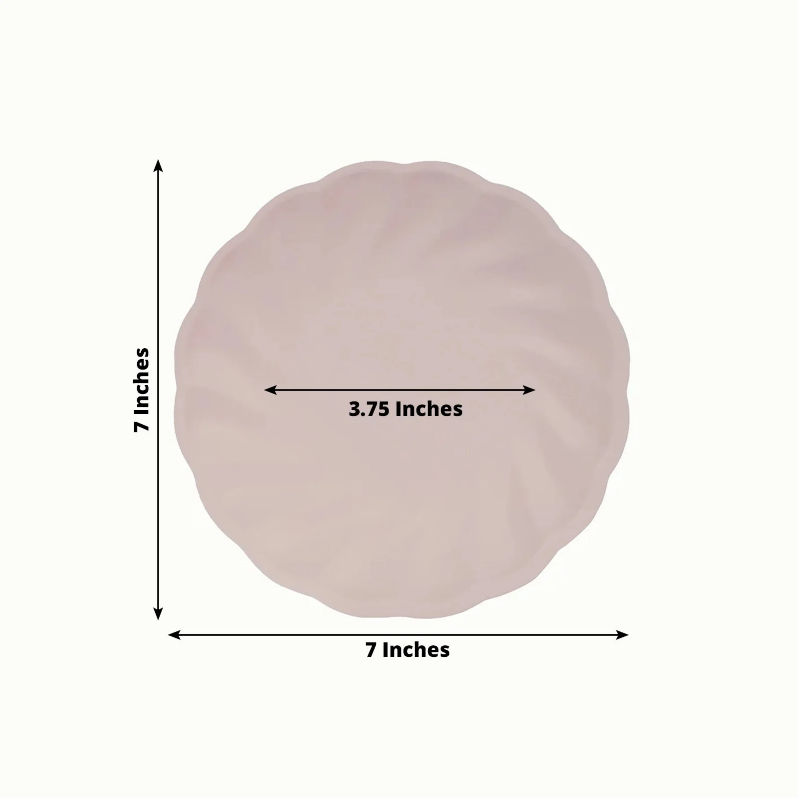 20 Pack Compostable Dessert Plates – 7" Blush Swirl Scalloped Pastel Color Salad Plates, Biodegradable Bamboo Tableware - Image 3