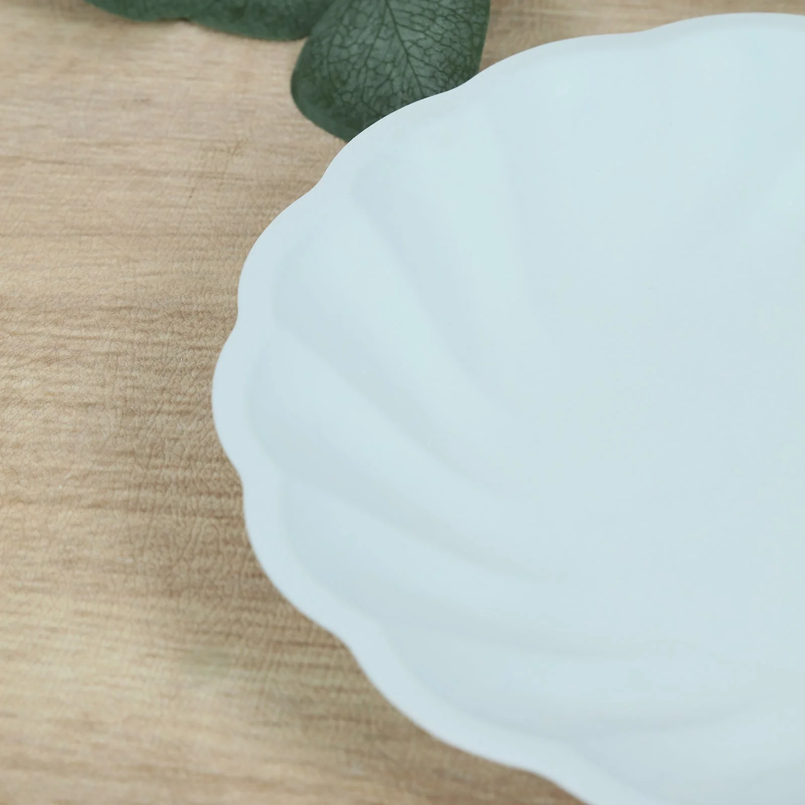 20 Pack Compostable Dinner Plates – 9" Light Blue Swirl Scalloped Pastel Color Party Plates, Biodegradable Bamboo Tableware - Image 8