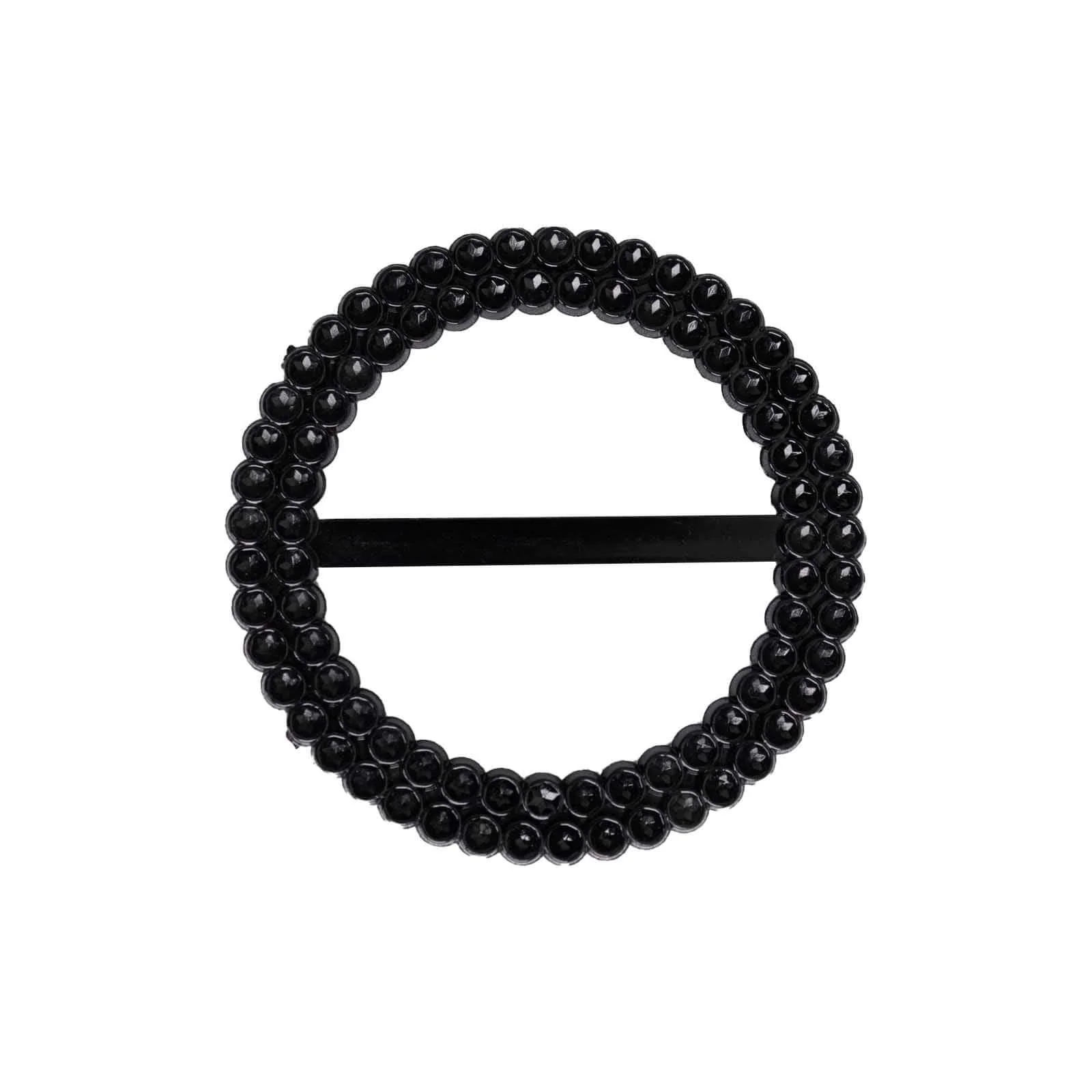 20 Pack Diamond Circle Chair Sash Band Buckle Pin 2.5" Black - Rhinestone Napkin Rings - Image 8