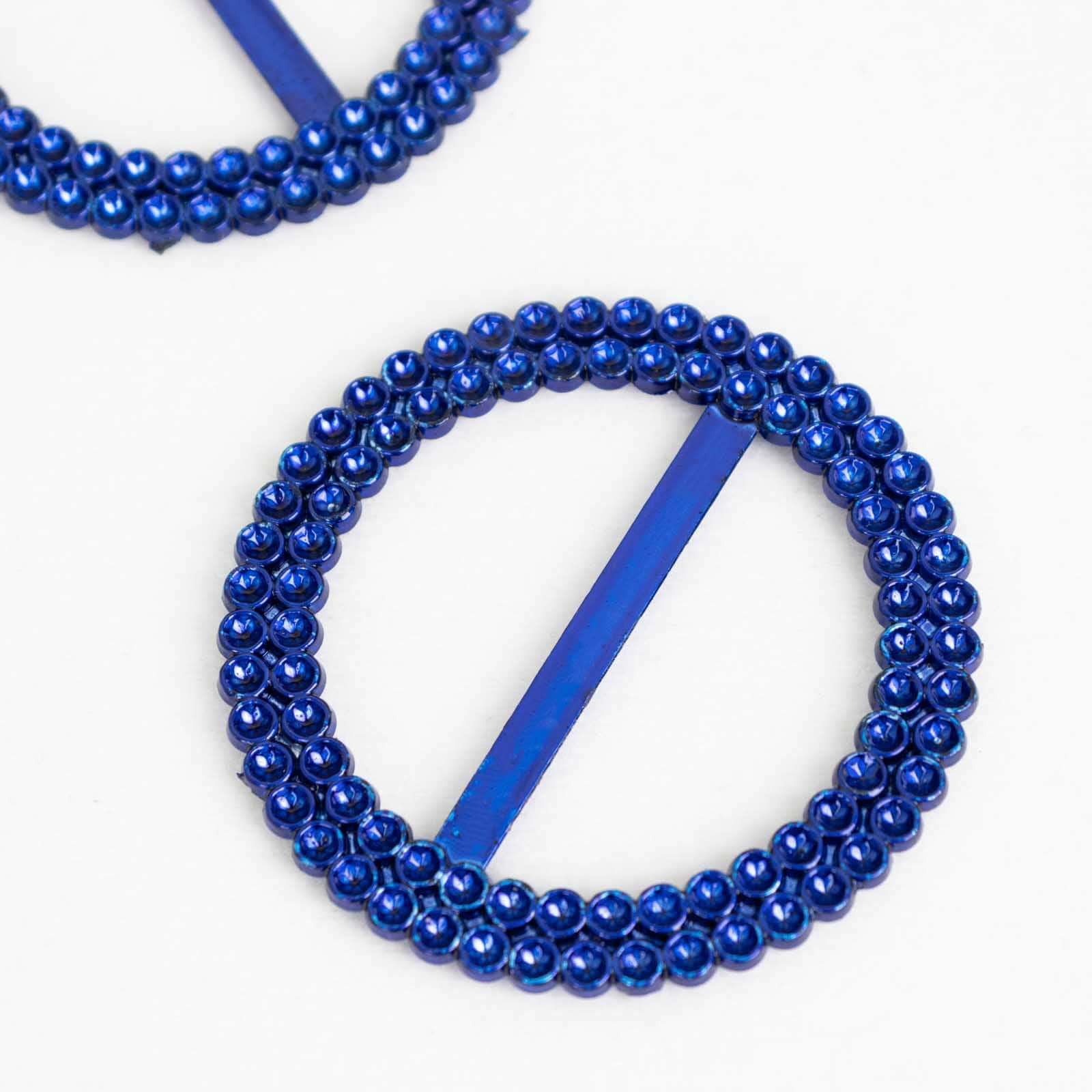 20 Pack Diamond Circle Chair Sash Band Buckle Pin 2.5" Royal Blue - Rhinestone Napkin Rings - Image 13