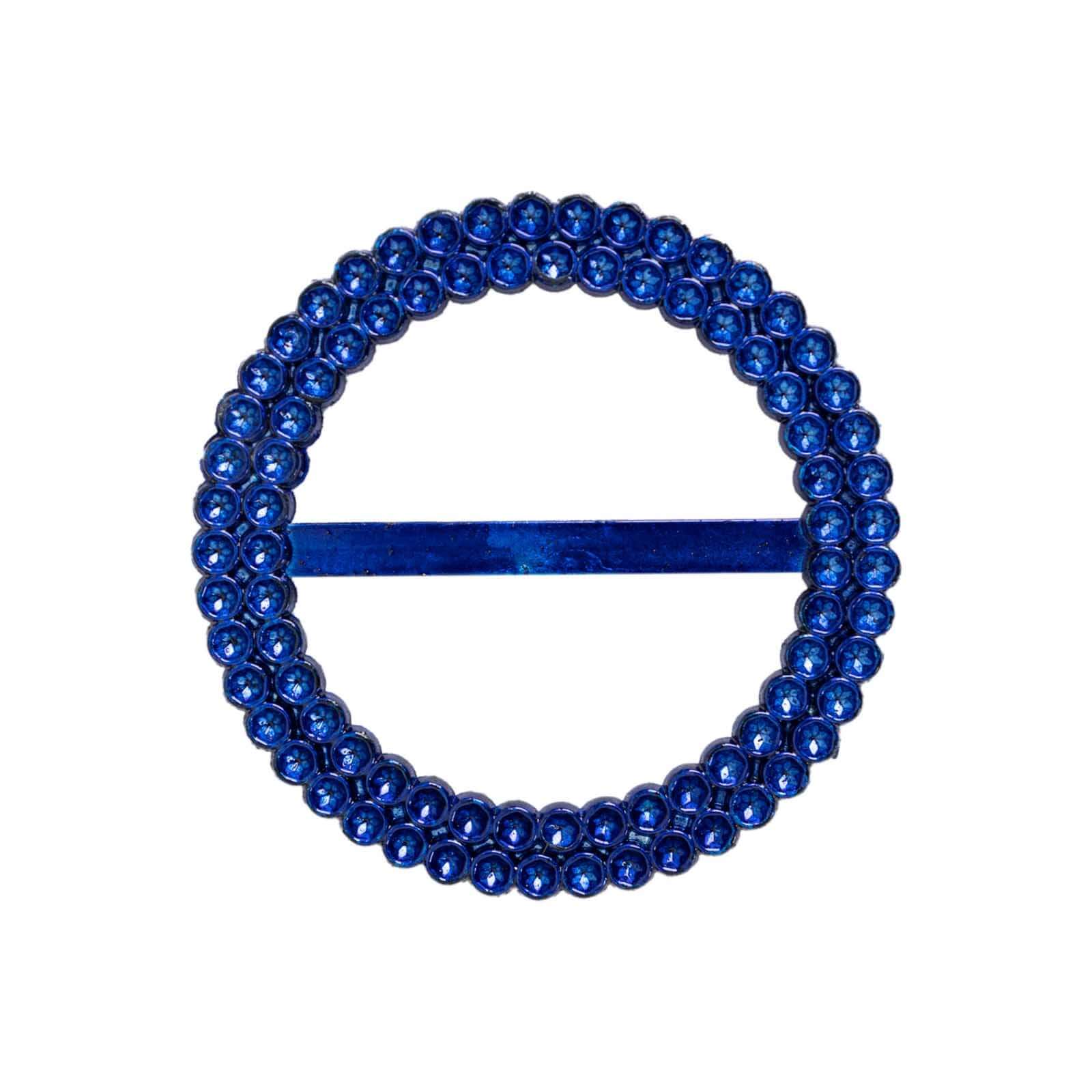 20 Pack Diamond Circle Chair Sash Band Buckle Pin 2.5" Royal Blue - Rhinestone Napkin Rings - Image 14