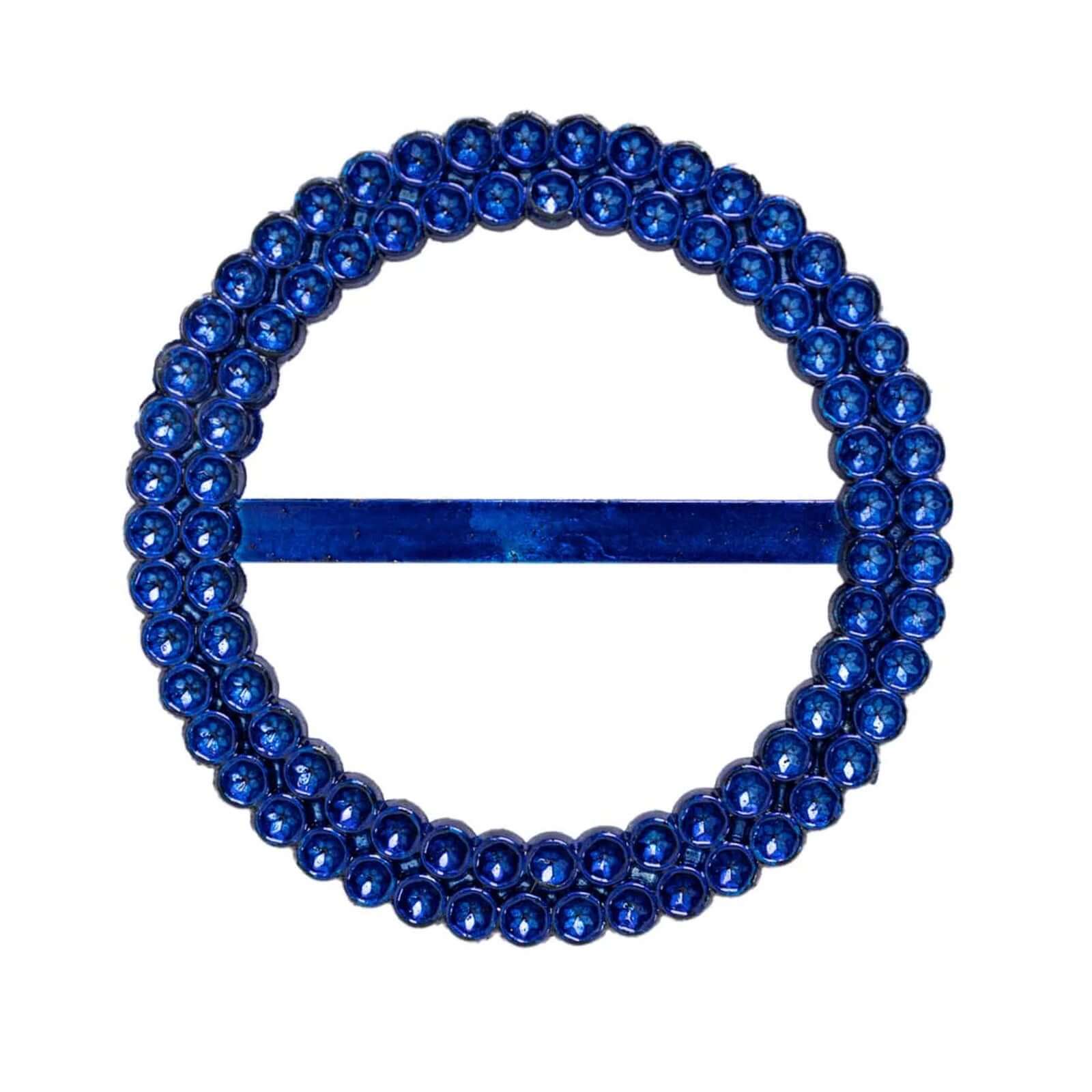 20 Pack Diamond Circle Chair Sash Band Buckle Pin 2.5" Royal Blue - Rhinestone Napkin Rings - Image 9