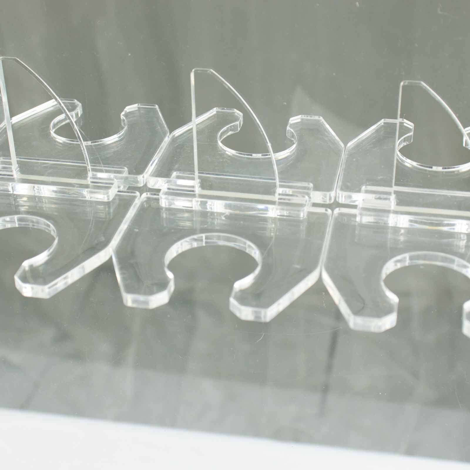 20-Pack Glass Holder Hooks 3" Clear Acrylic for Double Sided Champagne - Image 5