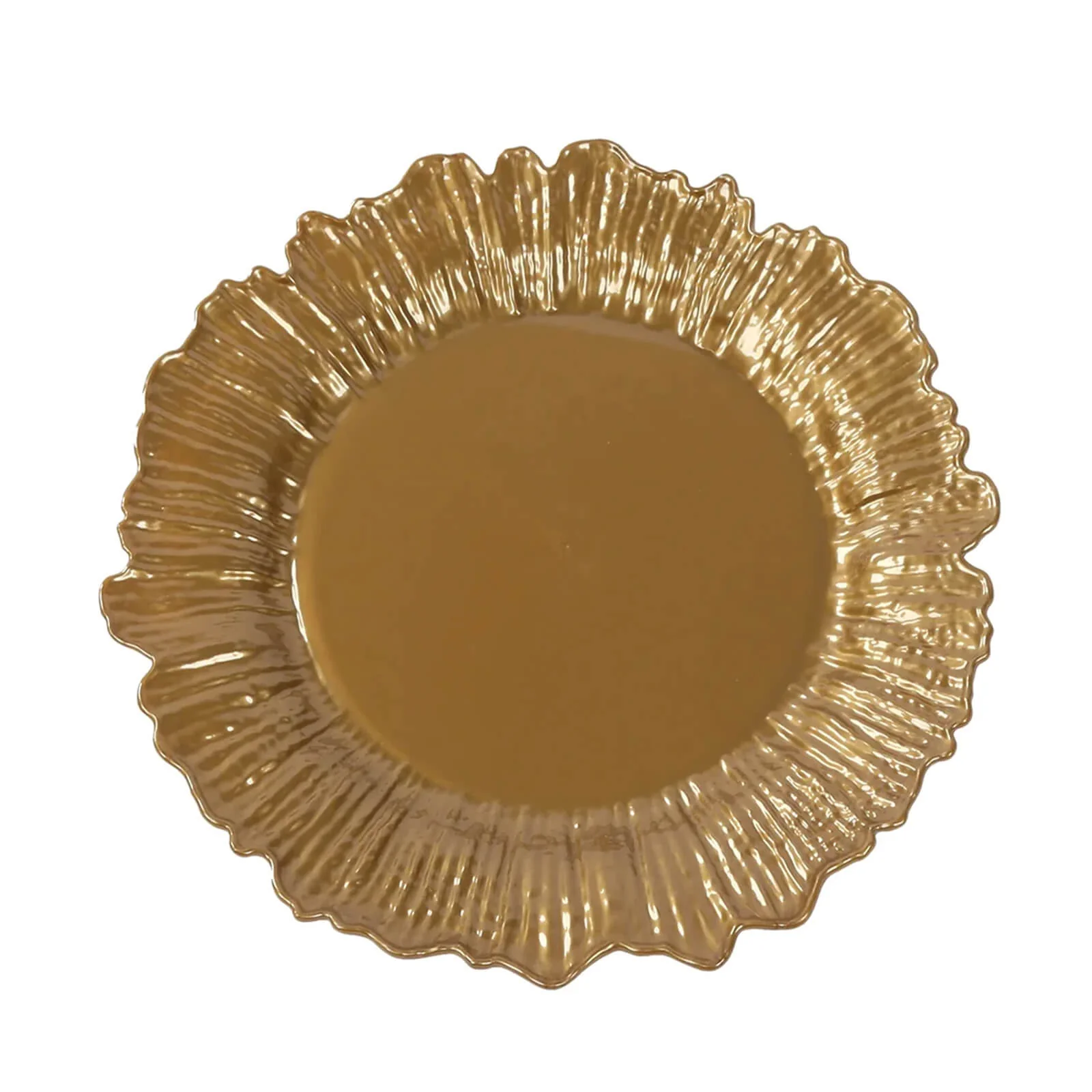 20-Pack Gold Reef Design Plastic Plates – 10" Dinner Party Plates – Elegant Disposable Tableware - Image 2