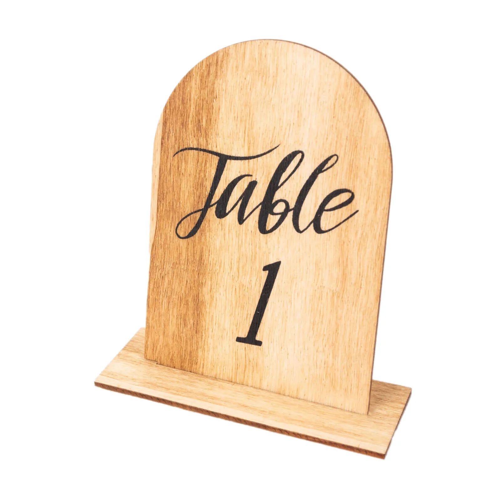 20-Pack Wooden Arch Table Numbers 4.5", 1-20 Natural Rustic Table Number Placecard - Perfect for Wedding and Event Tables - Image 7