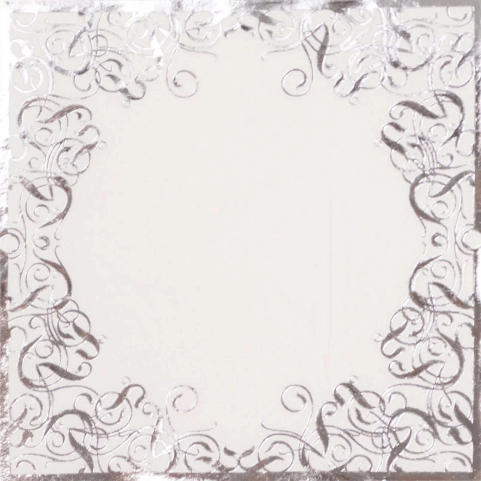 20-Pack Paper Beverage Napkins 3 Ply White with Silver Foil Lace Design 5"x5" - Soft European Style Wedding Napkins 18GSM - Image 15